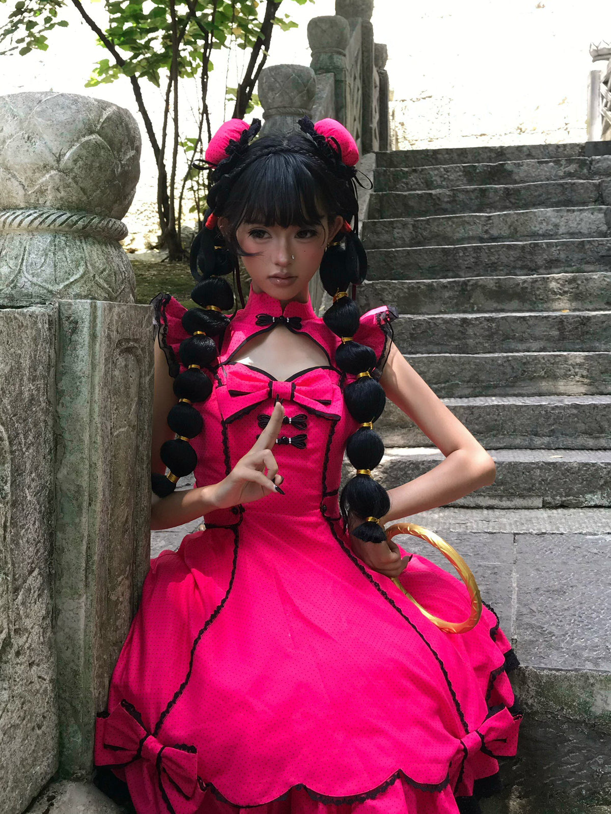 【受注予約~10/6】Cinnabar Decree ワンピース・お団子セット【Sugar Cookies】