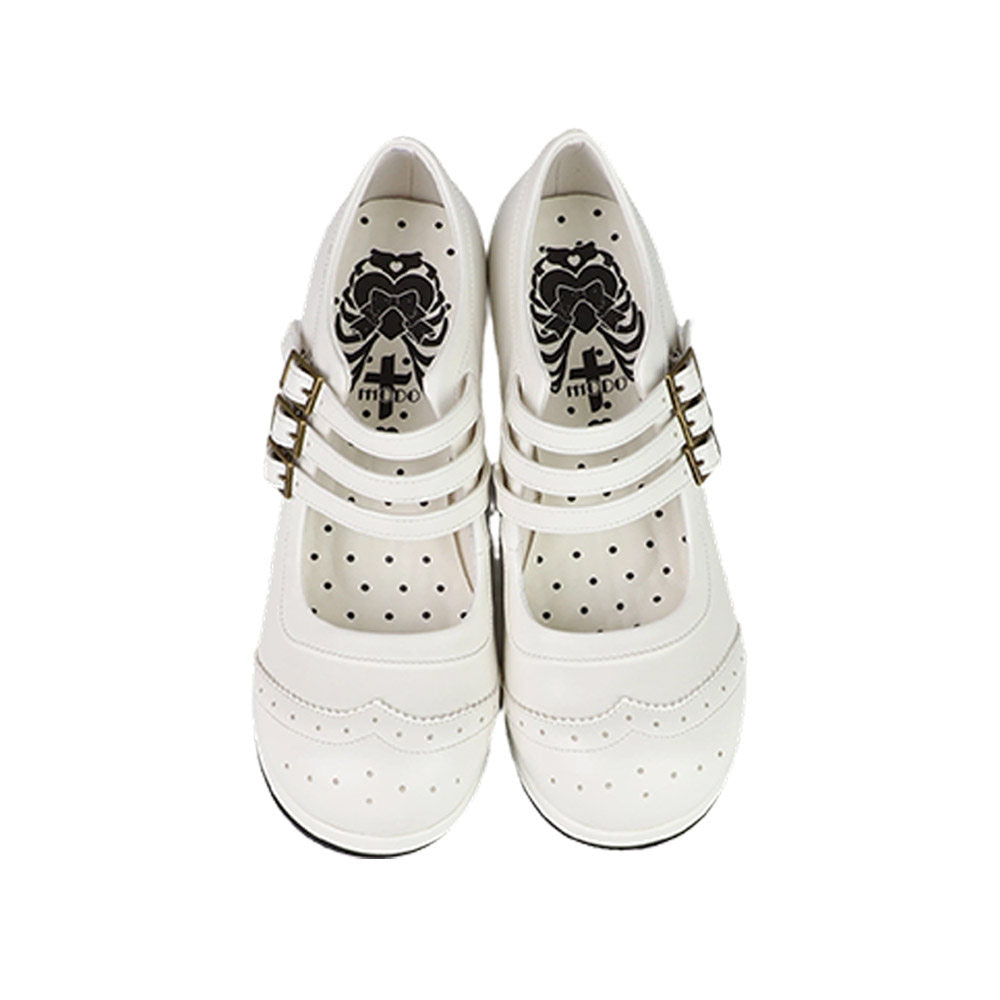 【受注予約~5/11】Triple-Button Brogues パンプス【MODO】