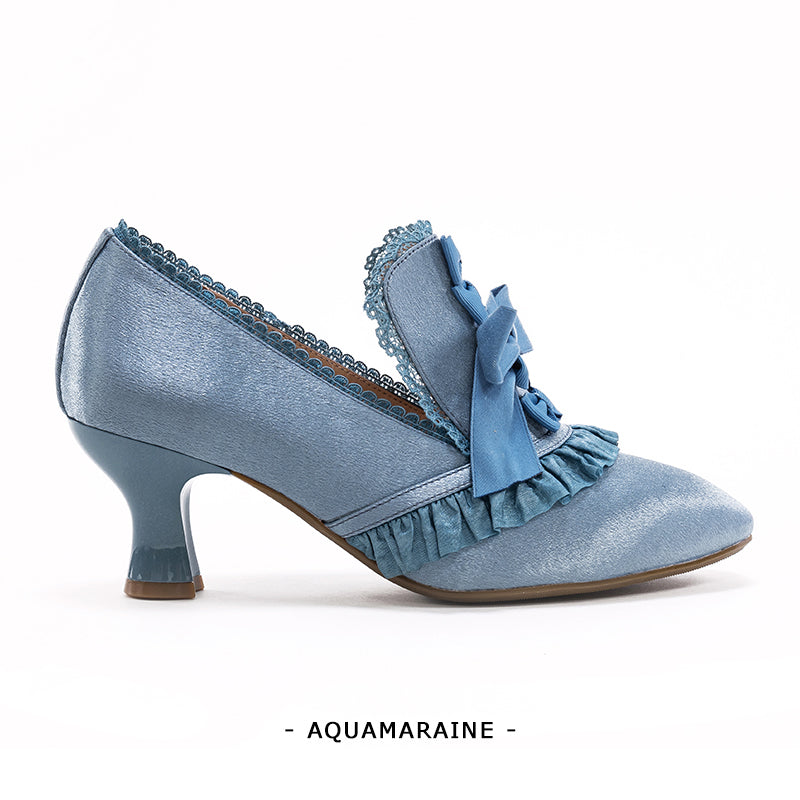 Marie Antoinette リボンヒールシューズ【Iris Corolla】