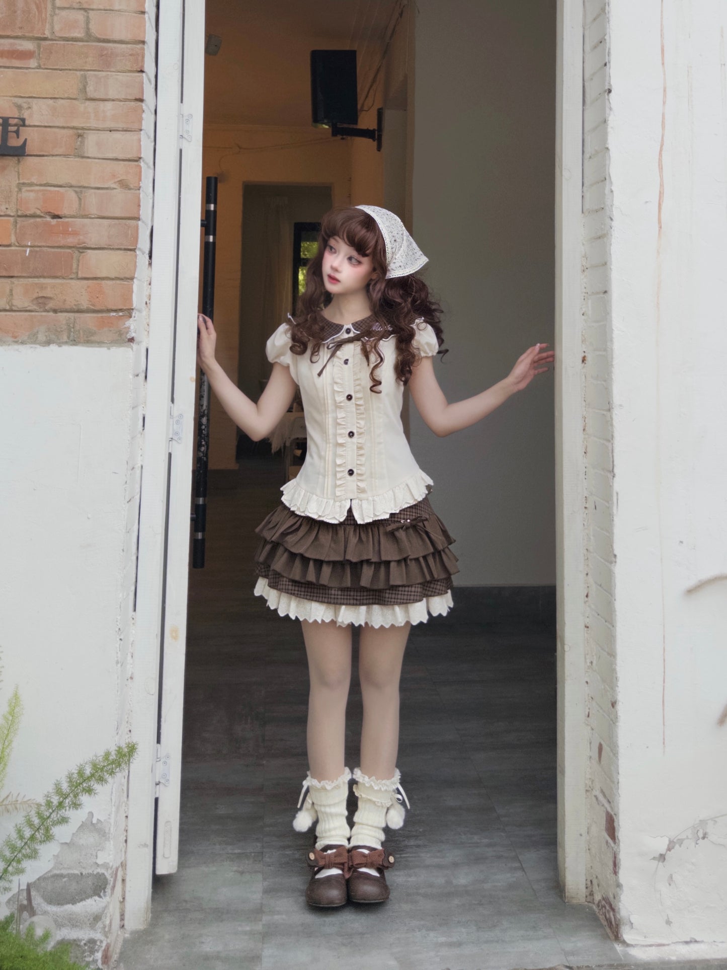 チョコレート ブラウス・スカート【甜蜜梦境】