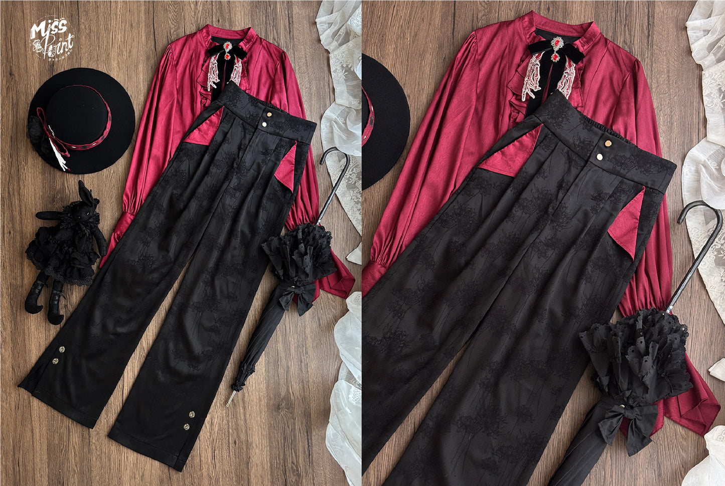 【受注予約~2/24】Returning on a Moonlit Night パンツ【Miss Point】