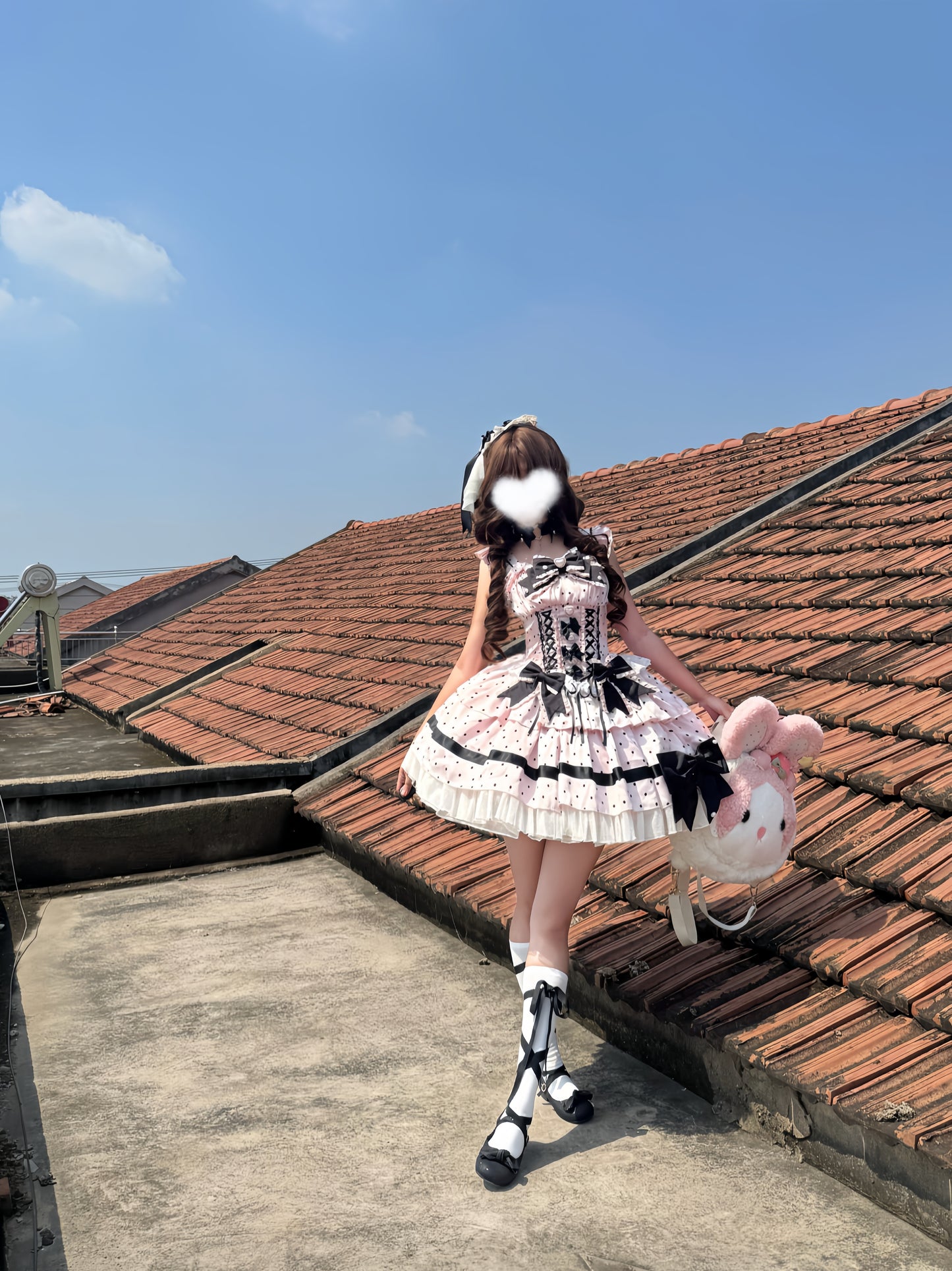 【受注予約~11/26】Dot Gift ジャンパースカート【兔果芋園】