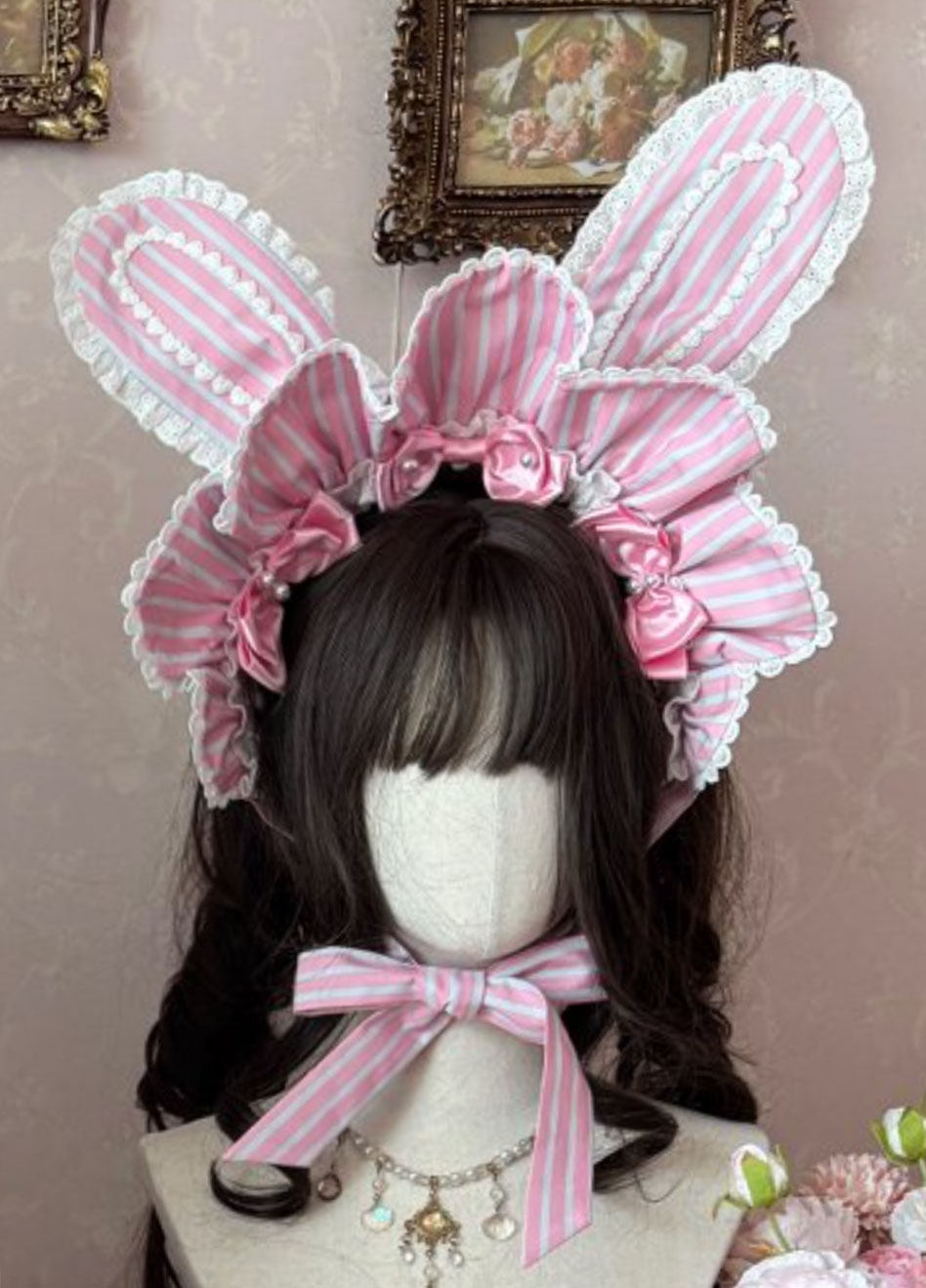 【受注予約~4/29】Strawberry Rabbit 姫袖ワンピース・フルセット【Antique Doll】
