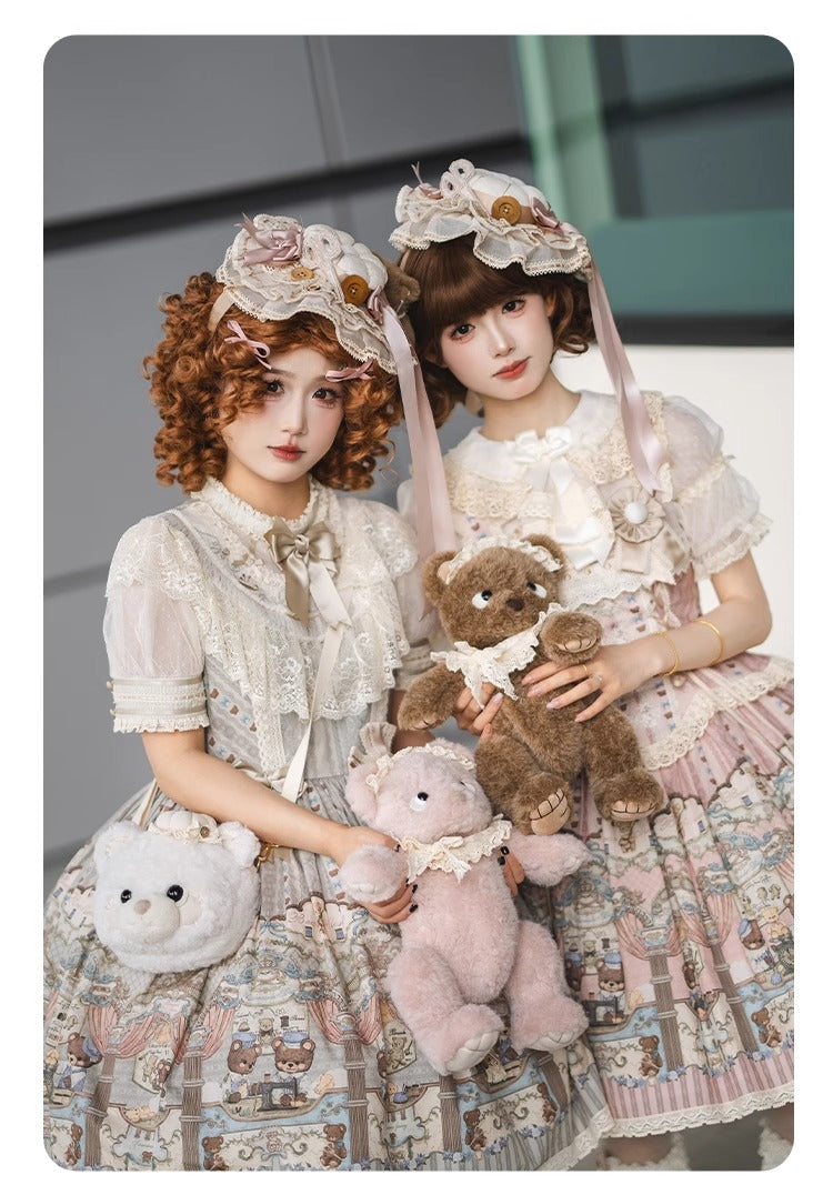 【受注予約~3/5】Bear Museum ジャンパースカート【仲夏物語】