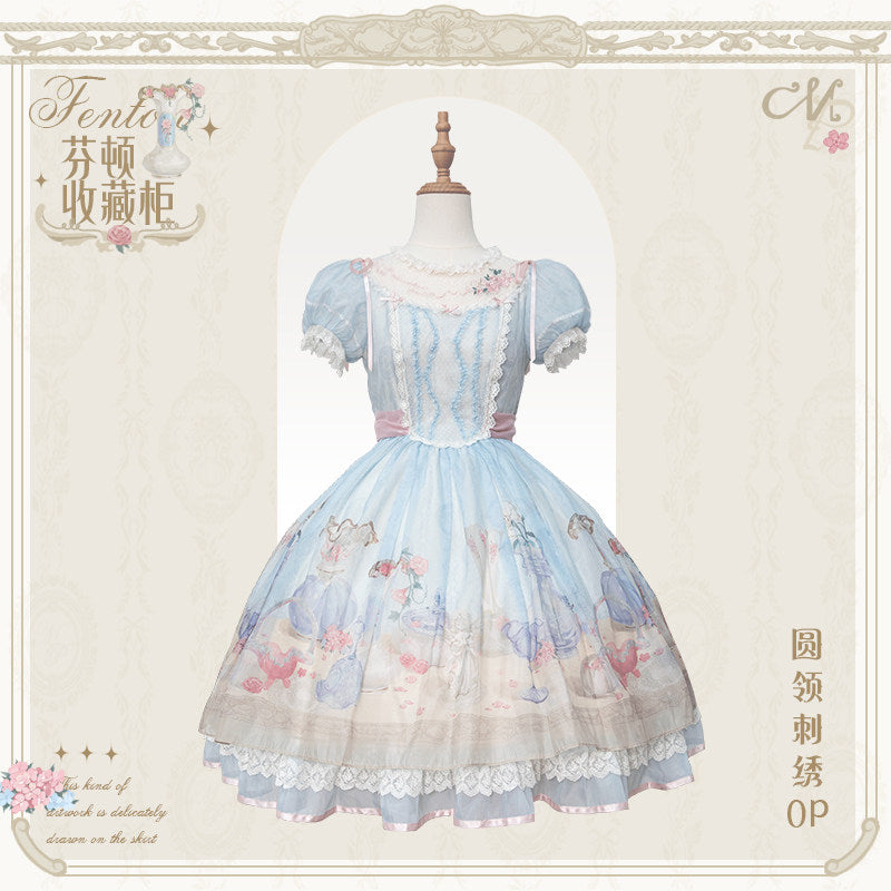 【受注予約~4/29】Fenton Curio Cabinet ワンピース・ジャンパースカート・エプロン【花与珍珠匣】