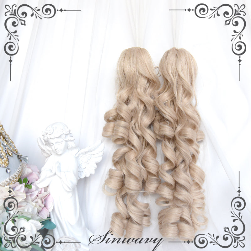 ツインテール縦ロールウィッグ(顔サイドロールなし/43cm)【SINWAVY】