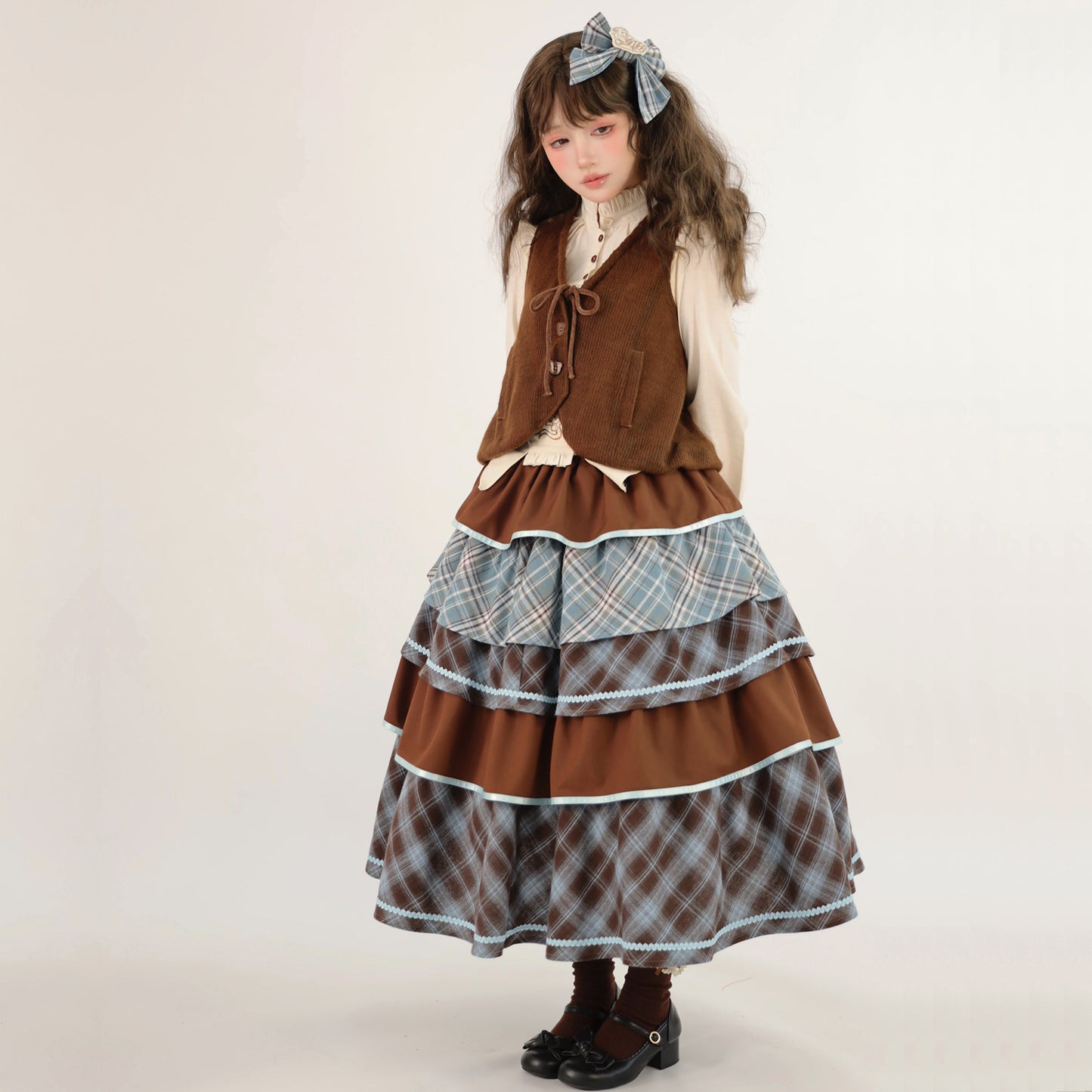 Bear Mint Chocolate ベスト・スカート【Cyan】