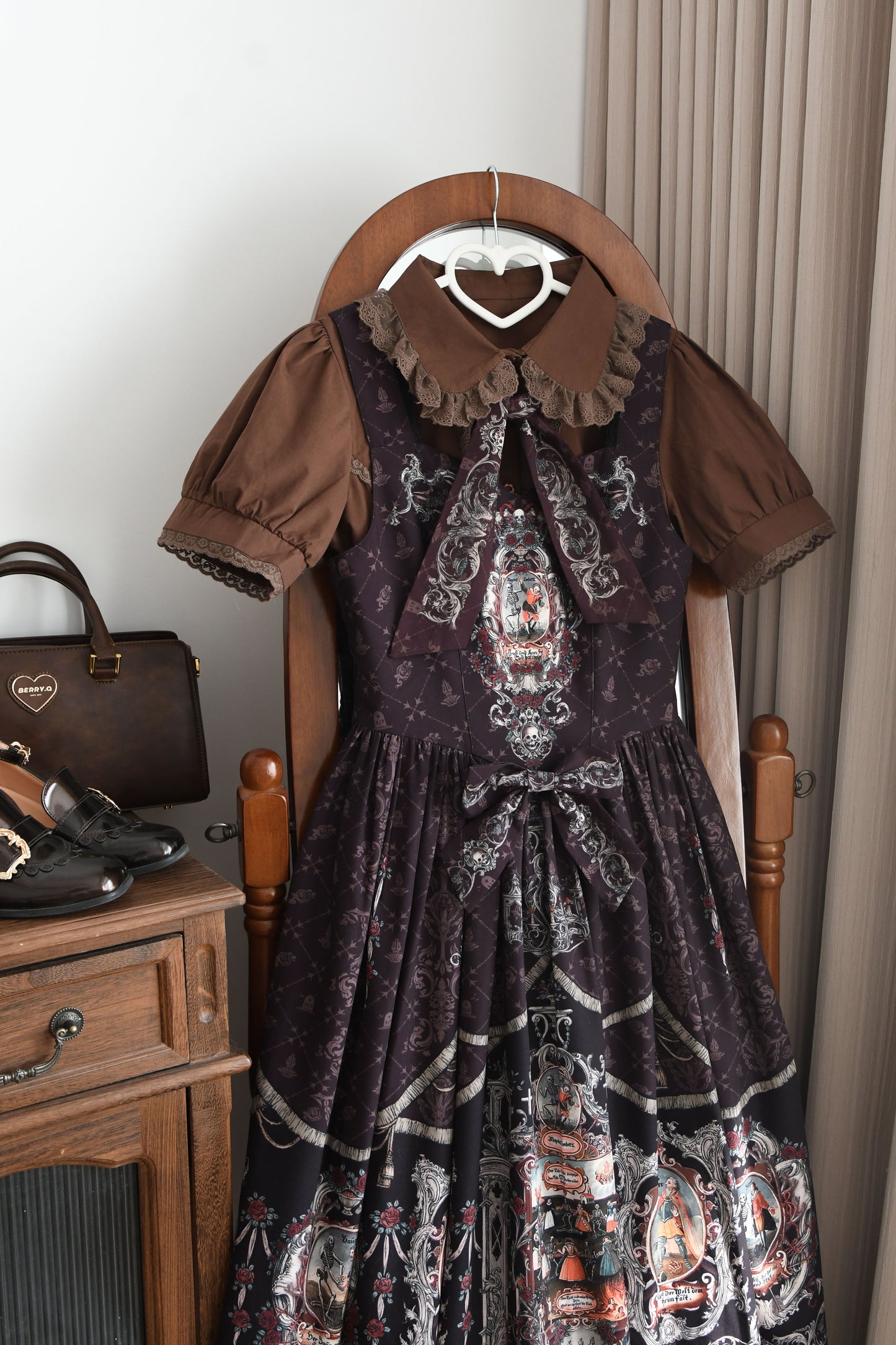 Lily 丸襟半袖ブラウス【MIST】