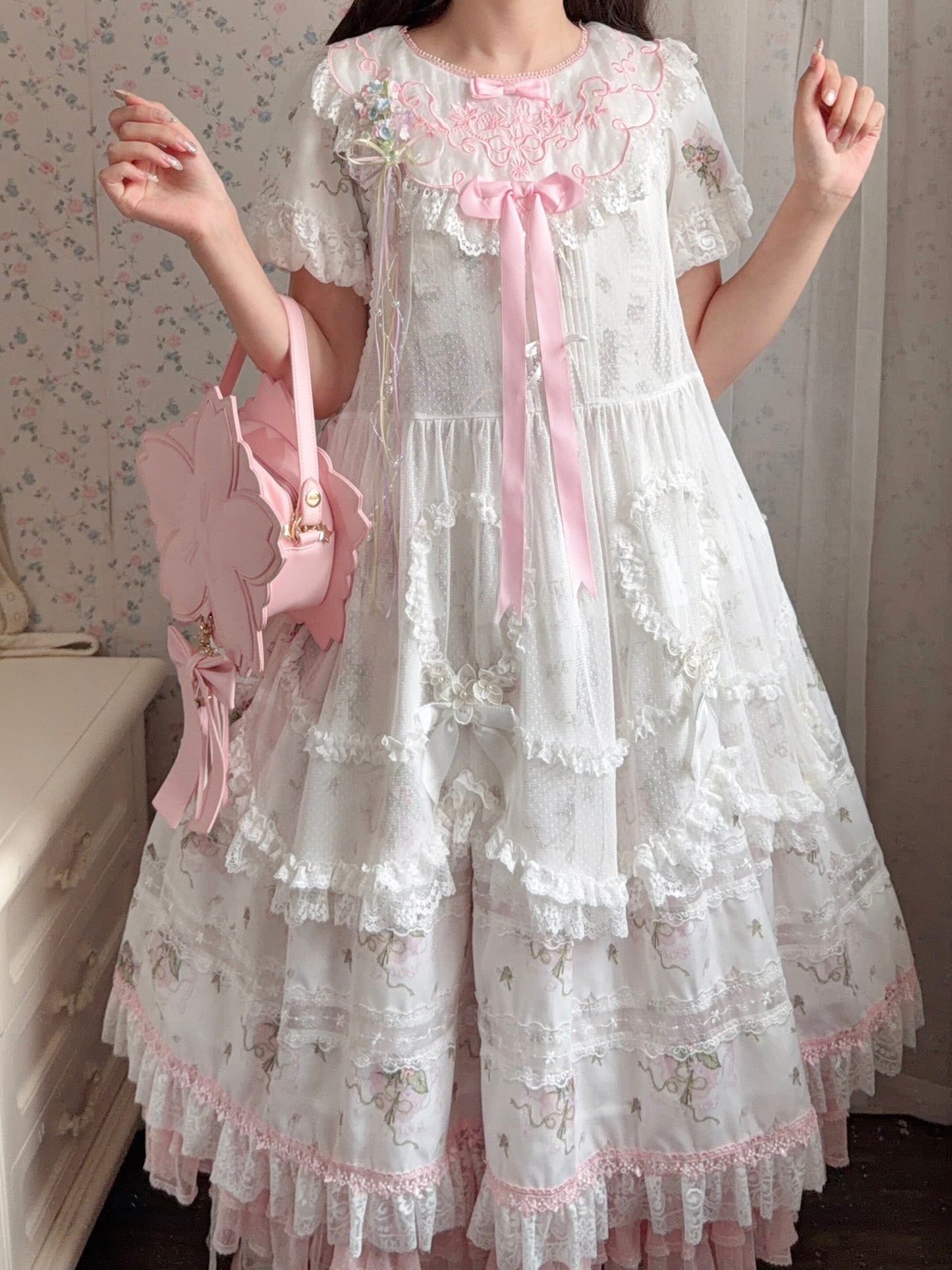 【受注予約~9/8】夏咲の花々 ワンピース【Fairy Doll】