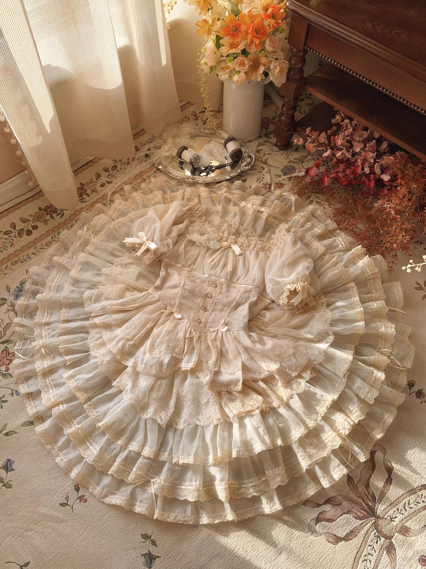 【受注予約~6/5】Midsummer Dance スカート【Flower Bouquet】