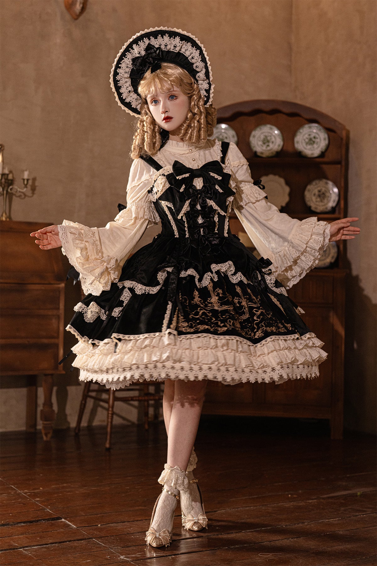 【受注予約~9/16】Candle Doll ジャンパースカート【Bramble Rose】