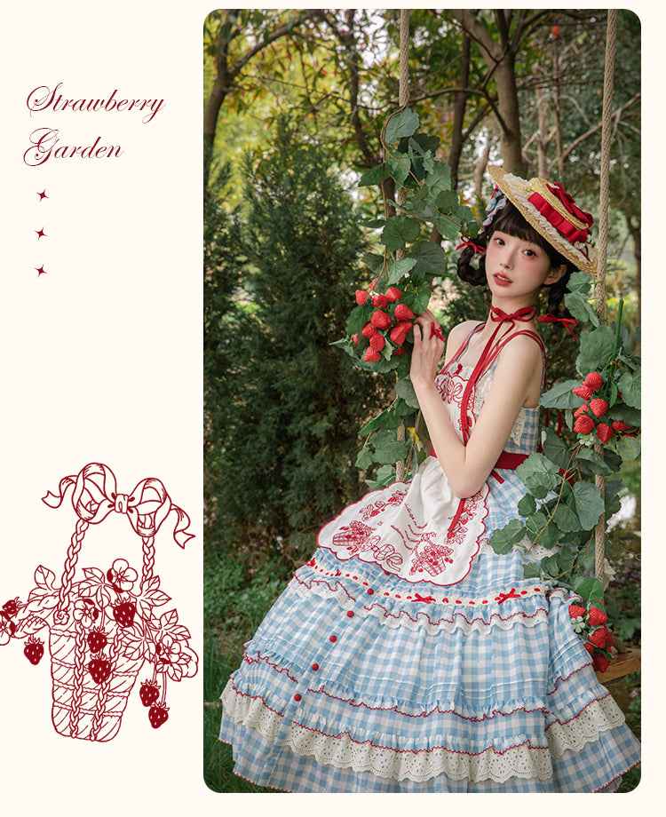 【受注予約~4/25】Strawberry Garden ジャンパースカート【花与珍珠匣】