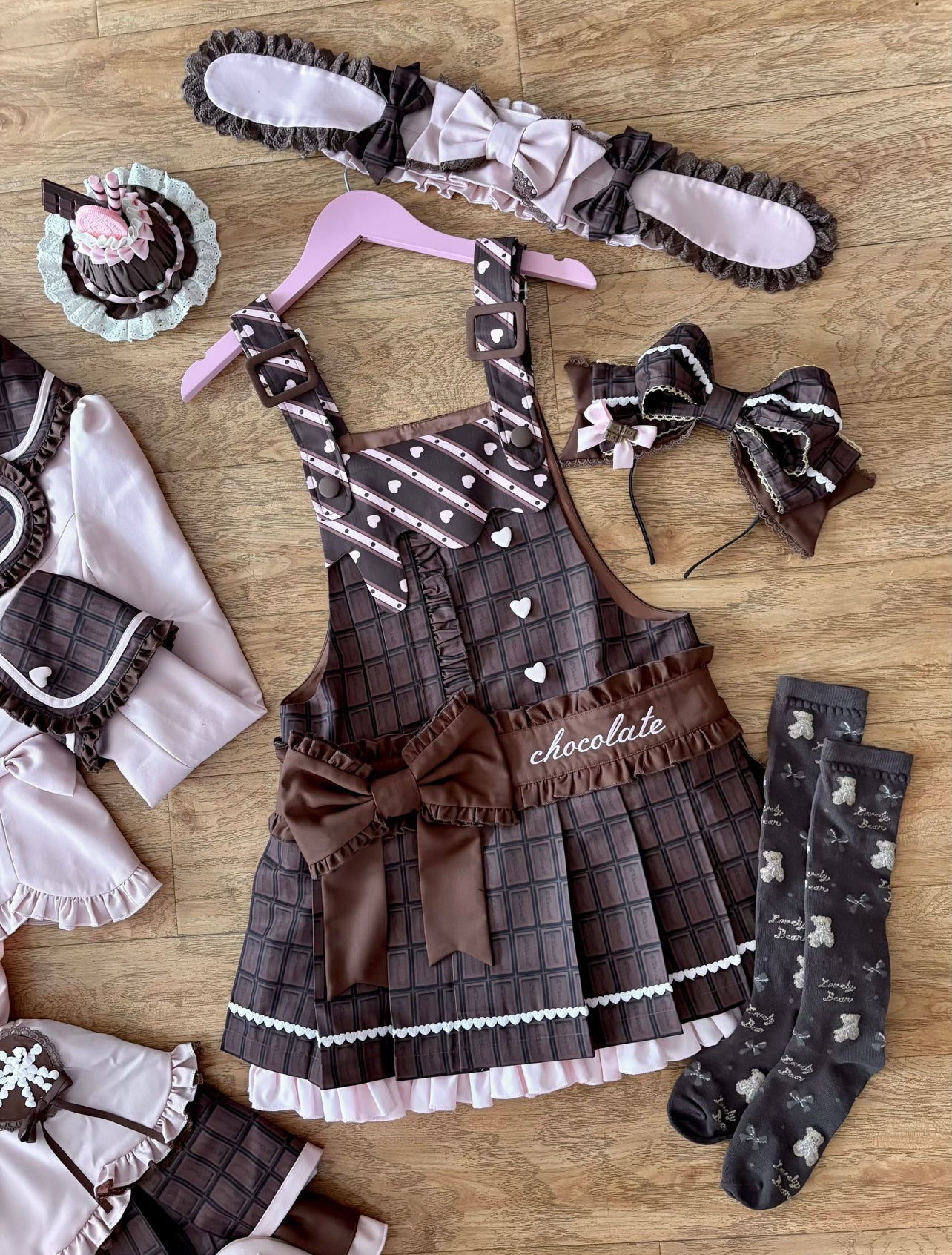 【受注予約~11/27】Chocolate Heart サロペット【少女臆想】