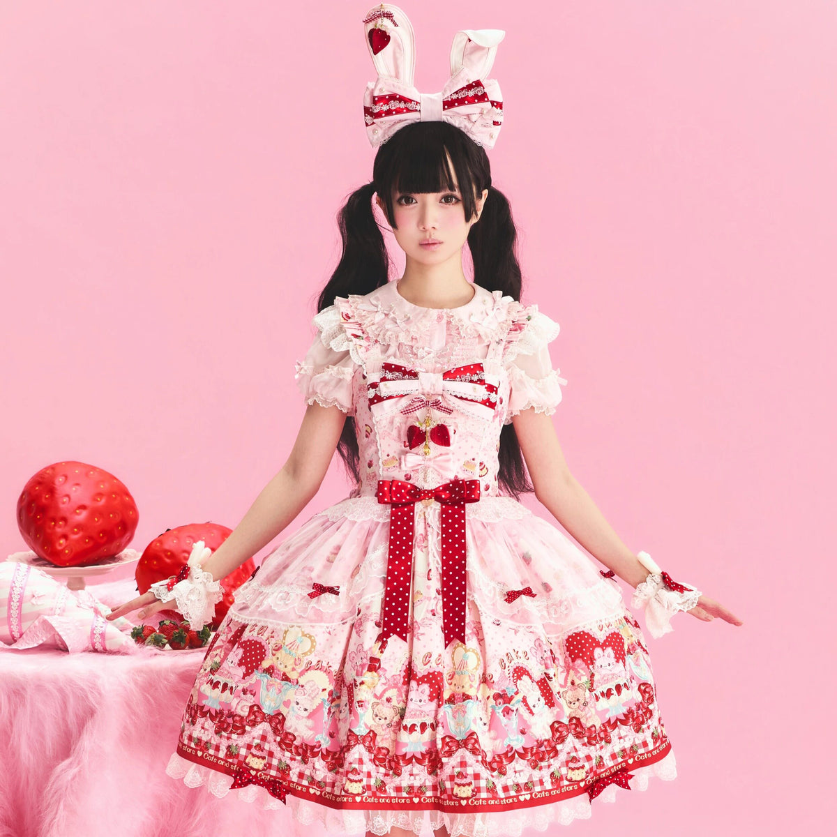 【受注予約~10/8】Berry Bunny ジャンパースカート【MY Cat-Twinkling Starlight】