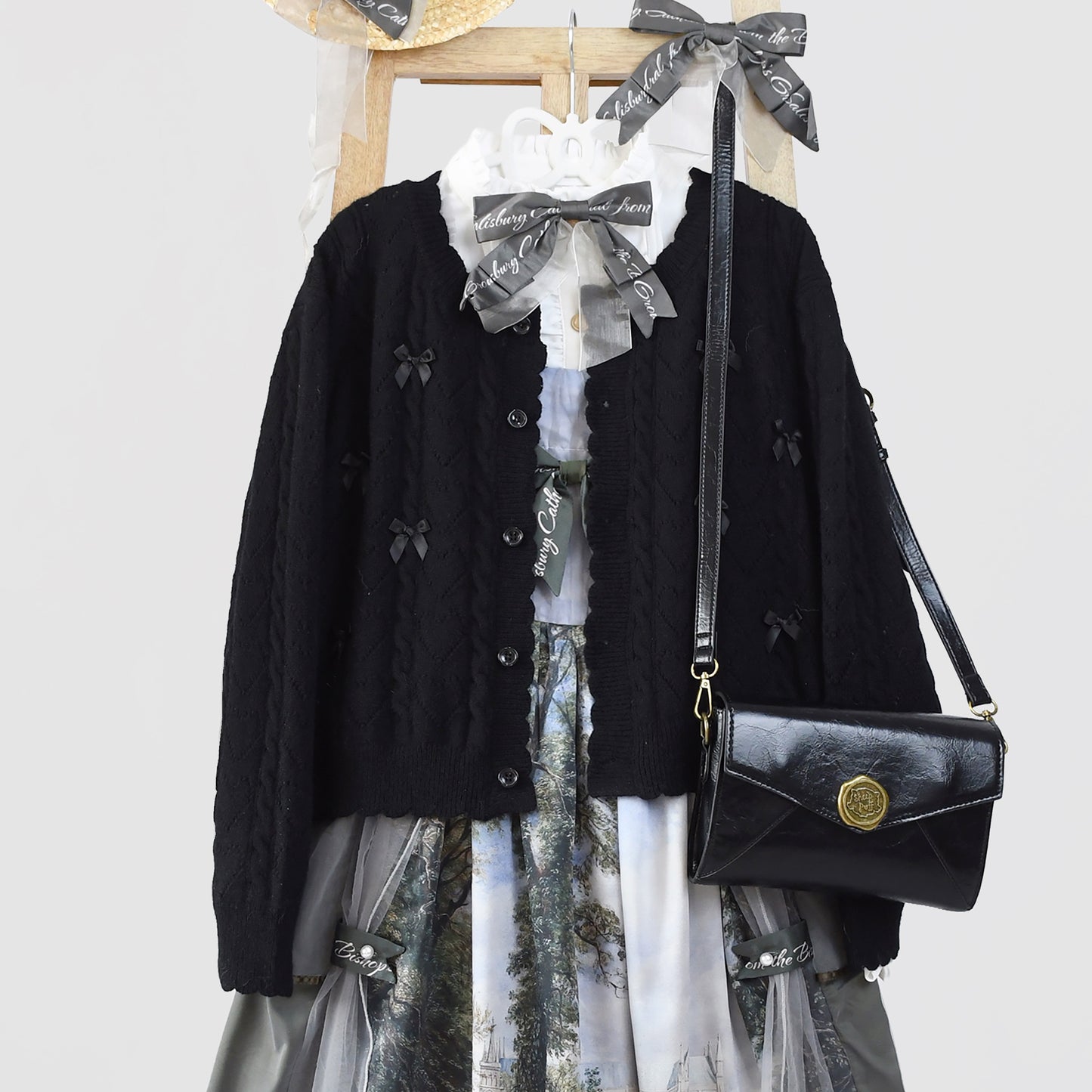 Heart hollow カーディガン【MIST】