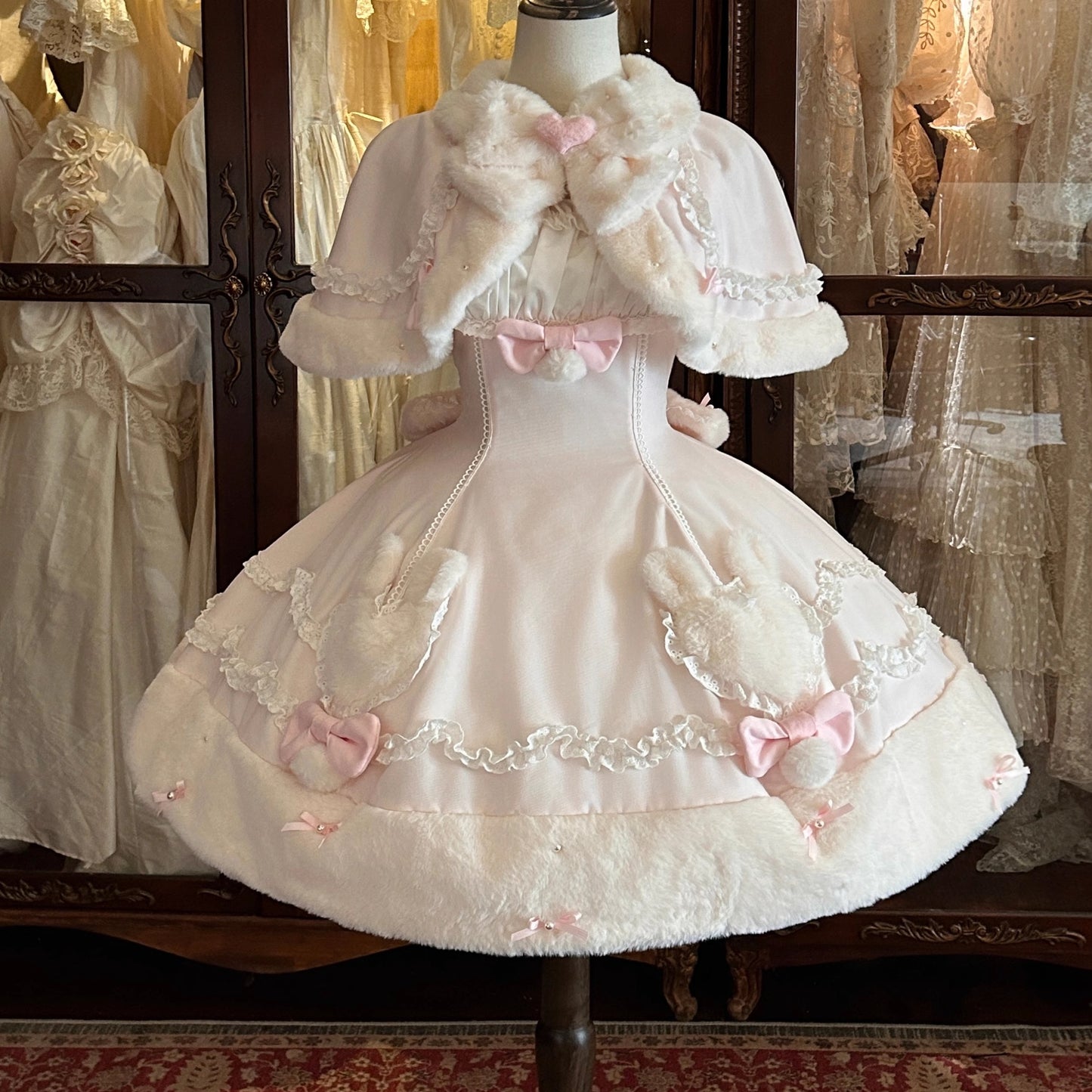 【受注予約~11/13】Rabbit Dumpling ケープ付きジャンパースカート【Dream Lolita】