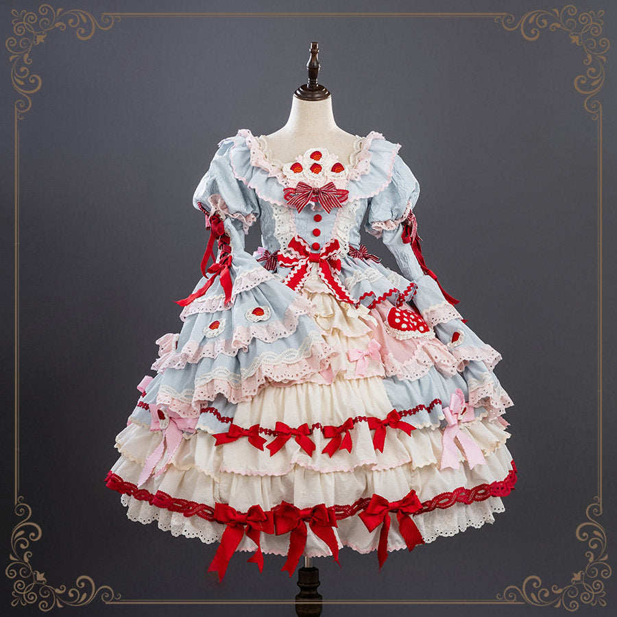 【受注予約~3/1】Strawberry Party ワンピース・ジャンパースカート【Hinana Queena】