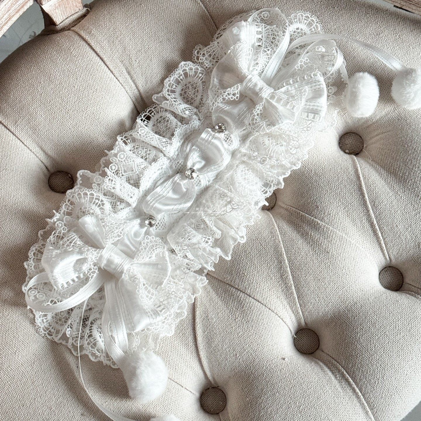 ヴェール付きSnow Drop ヘッドドレス【妹抖手作工作屋】