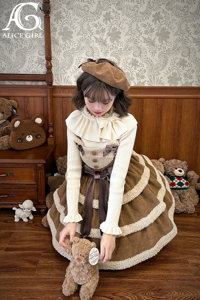 【受注予約~10/18】Gingerbread Bear ニット【Alice Girl】