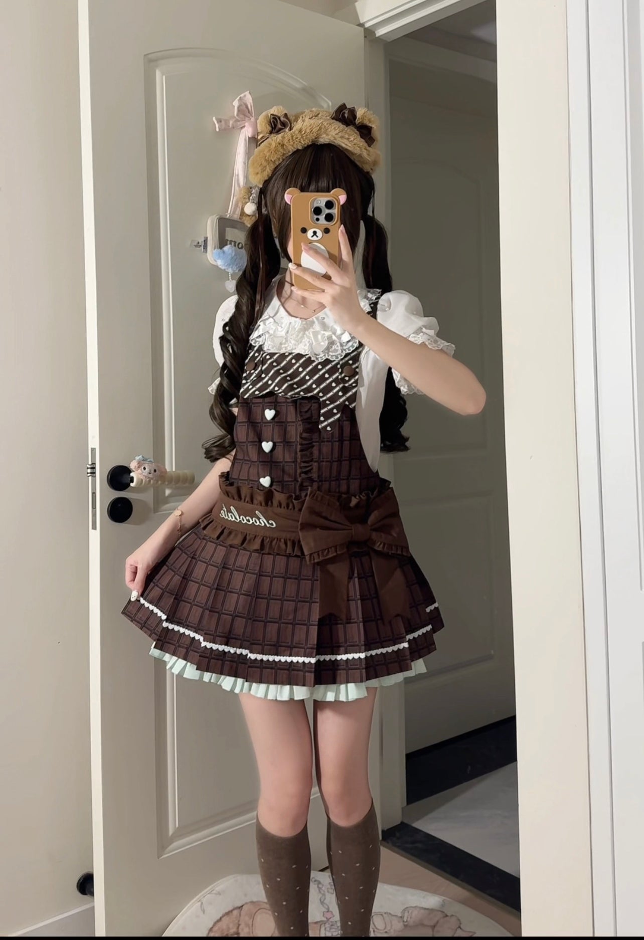 【受注予約~11/27】Chocolate Heart サロペット【少女臆想】