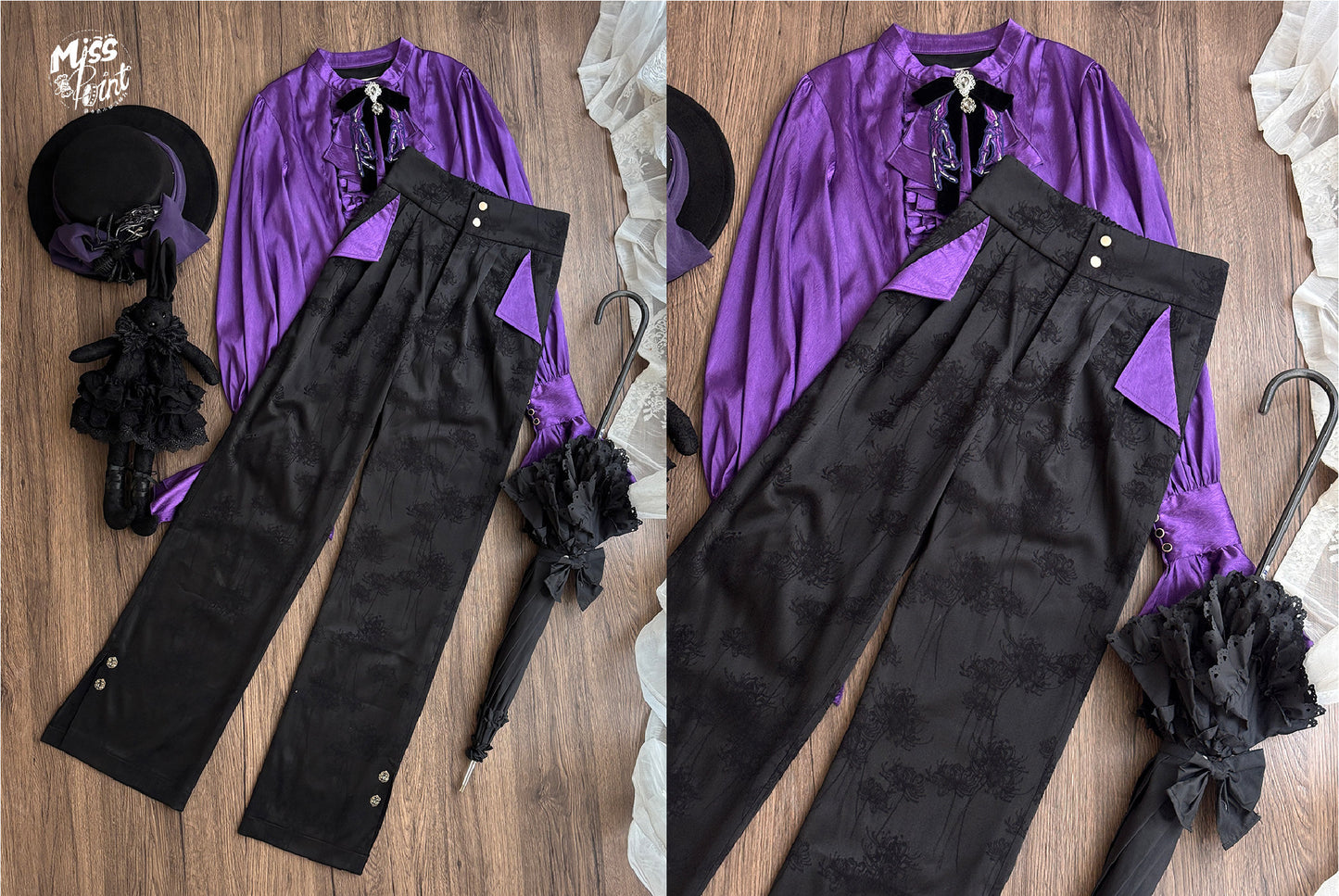 【受注予約~2/24】Returning on a Moonlit Night パンツ【Miss Point】