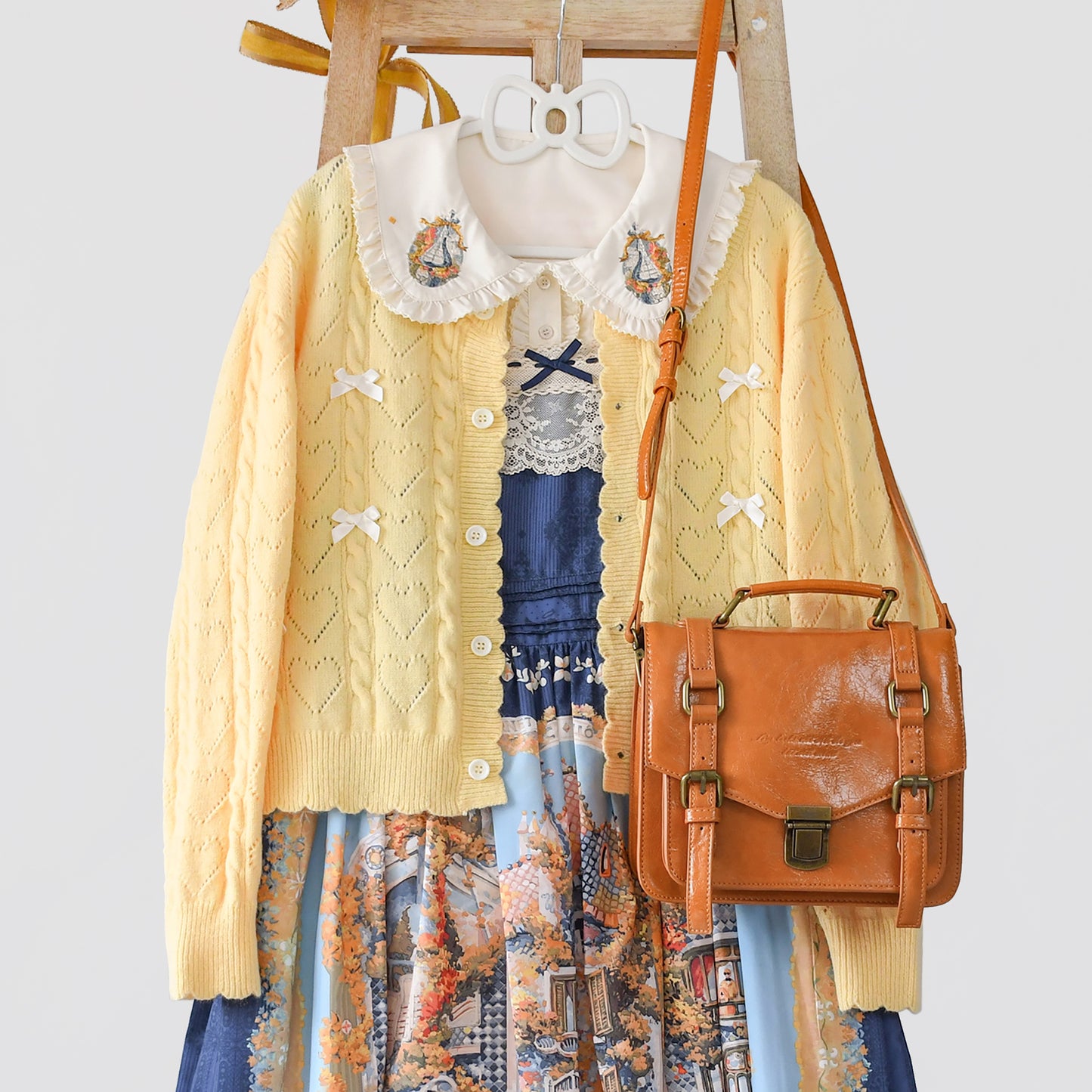 Heart hollow カーディガン【MIST】