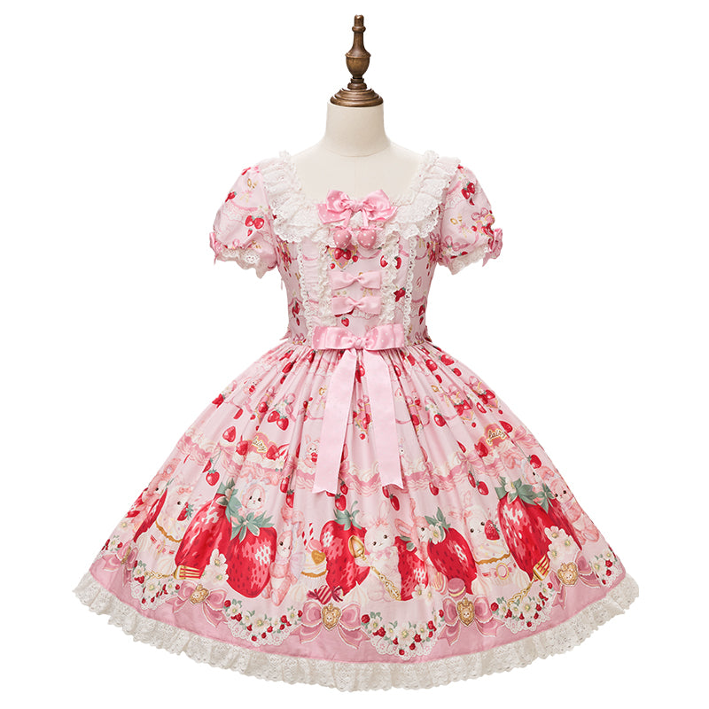 【受注予約~8/28】Strawberry momo Party ワンピース【仲夏物語】