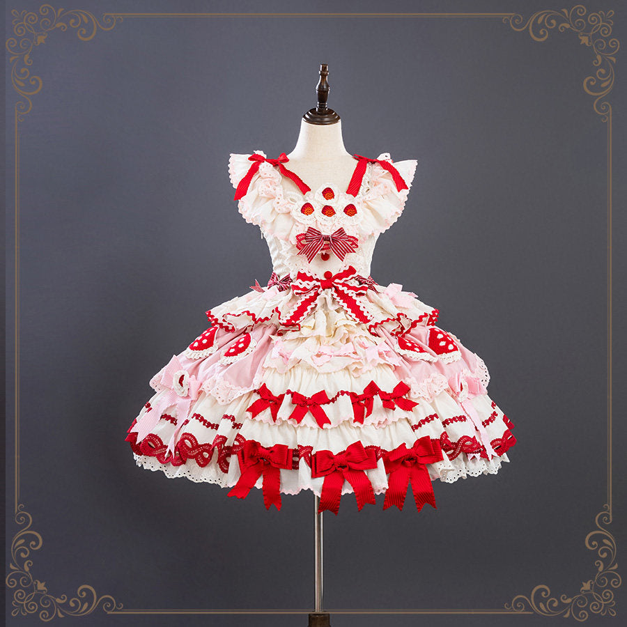 【受注予約~3/1】Strawberry Party ワンピース・ジャンパースカート【Hinana Queena】