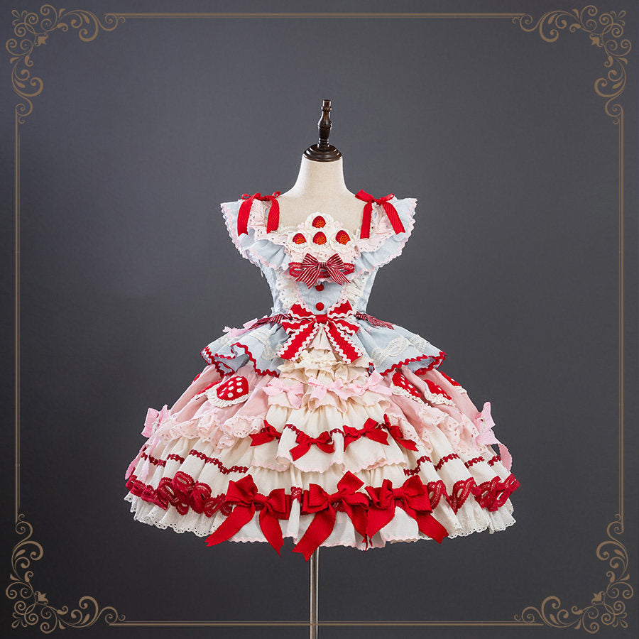【受注予約~3/1】Strawberry Party ワンピース・ジャンパースカート【Hinana Queena】