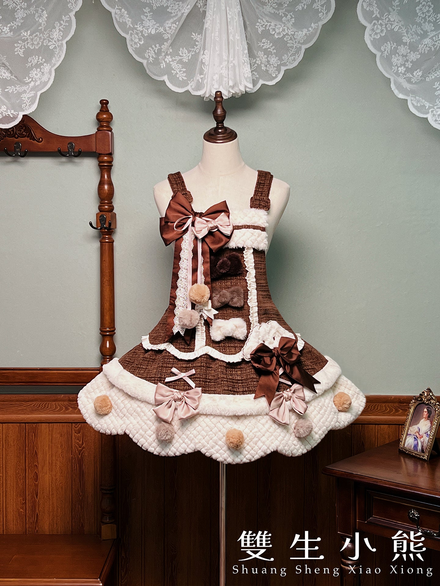 【受注予約~10/23】Frosted Sugar Rabbit ジャンパースカート・サロペット【双生小熊】