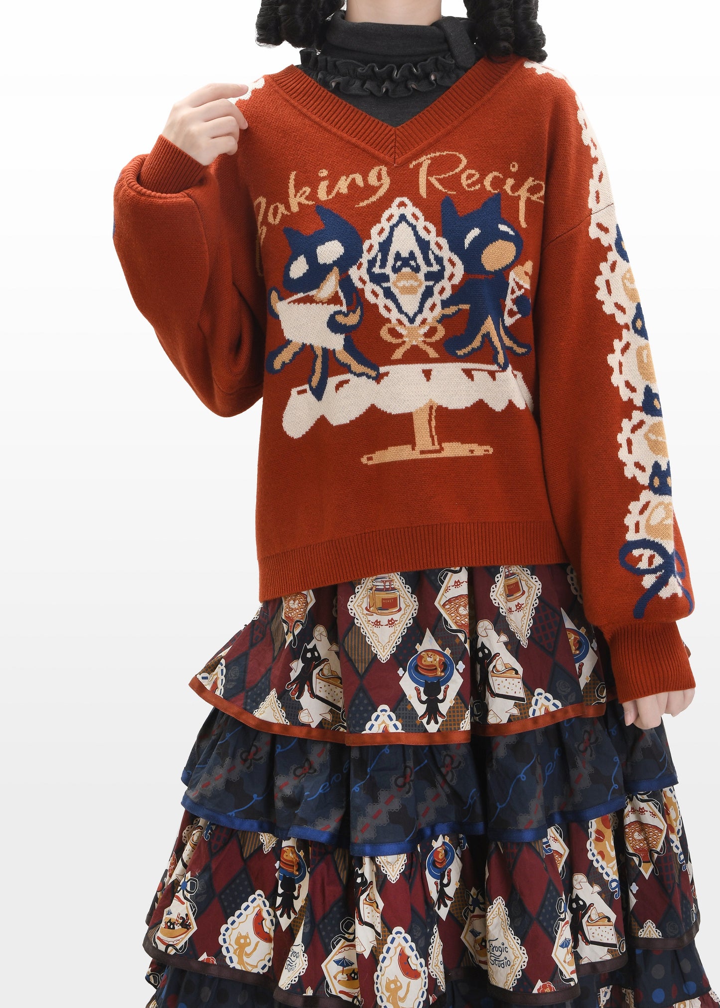 Cat Afternoon Tea ニット・トップス【FrogicStudio】