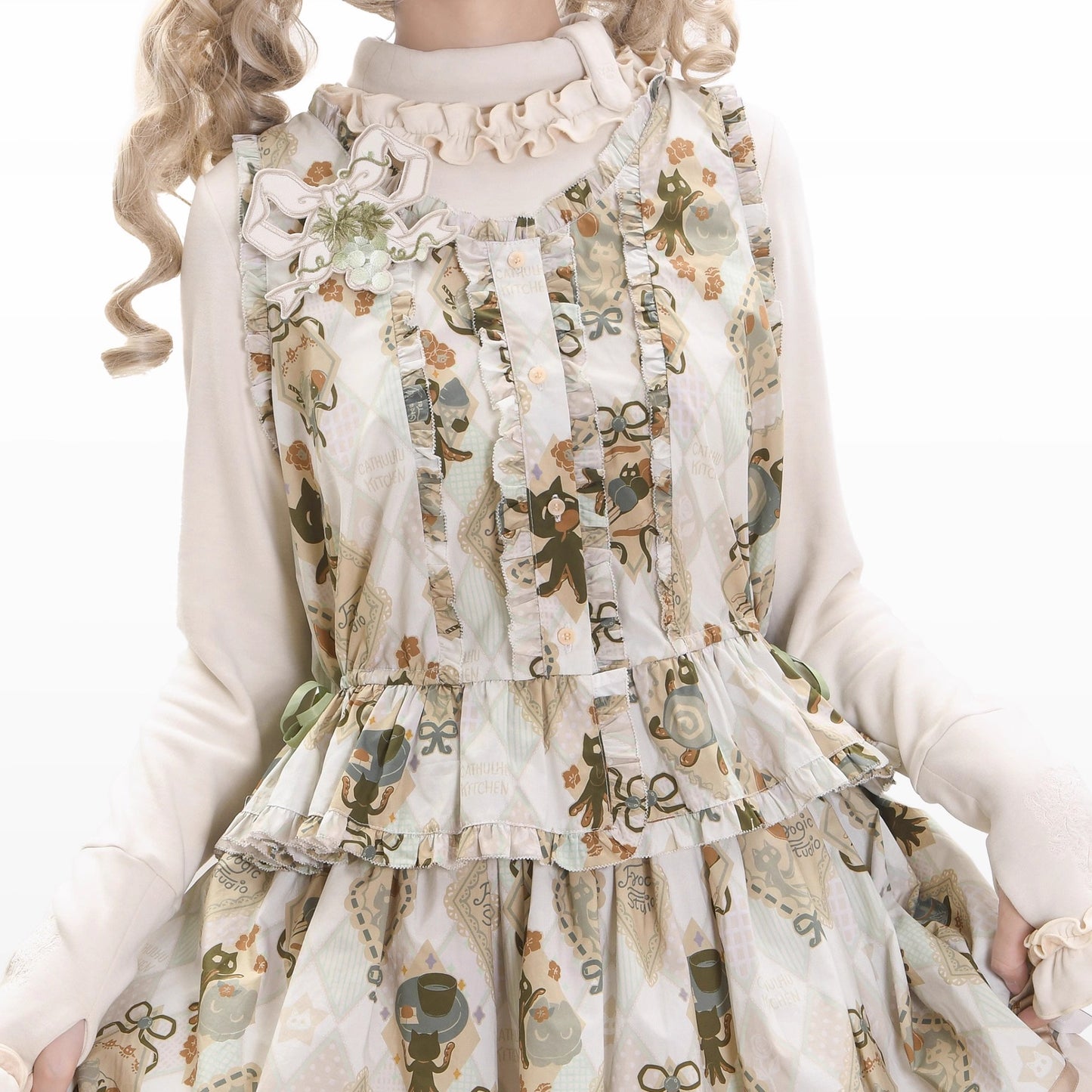 Cat Afternoon Tea ノースリーブトップス【FrogicStudio】