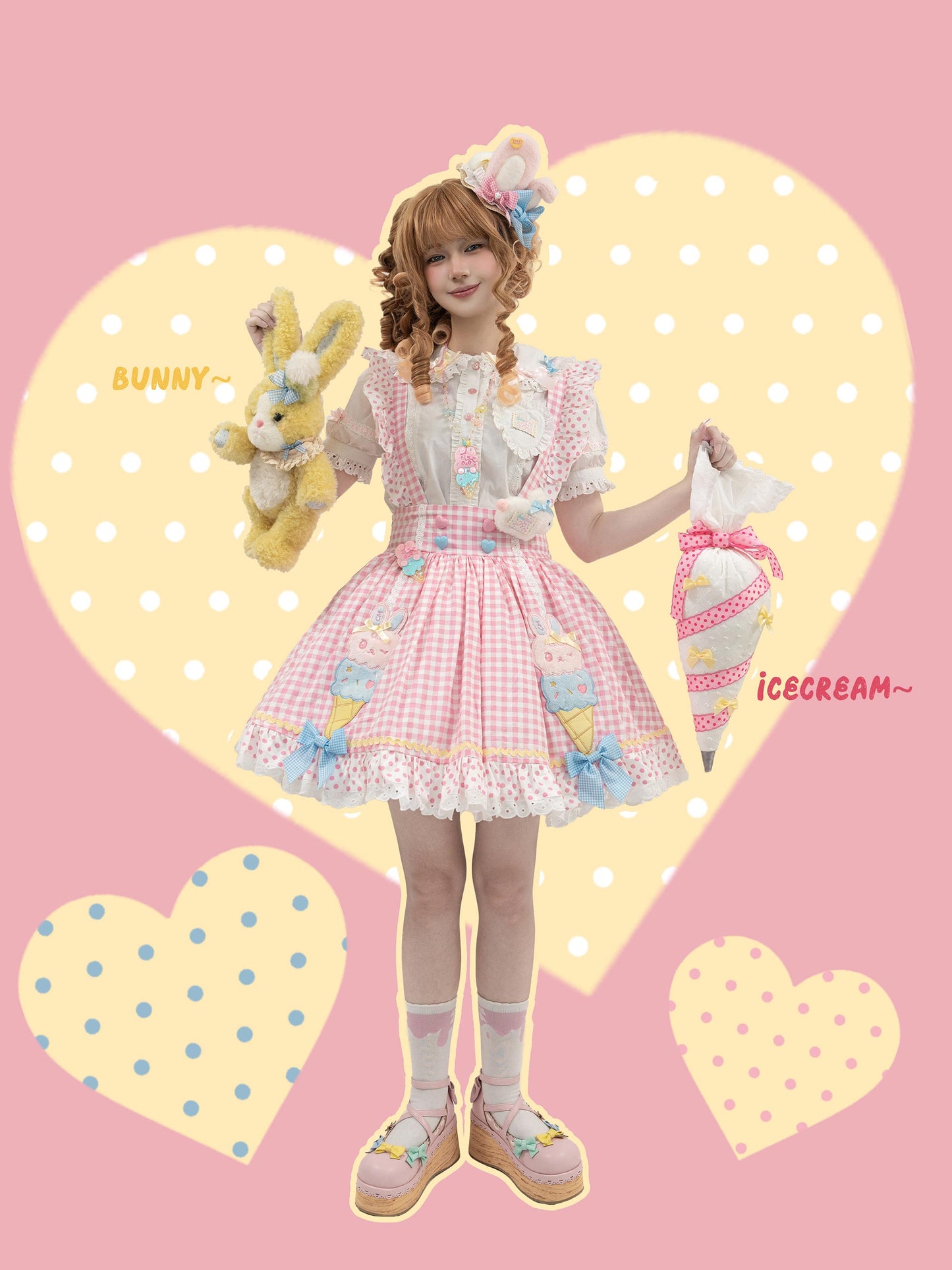 【受注予約~9/5】Bunny ice cream ブラウス【Cutey Mask】