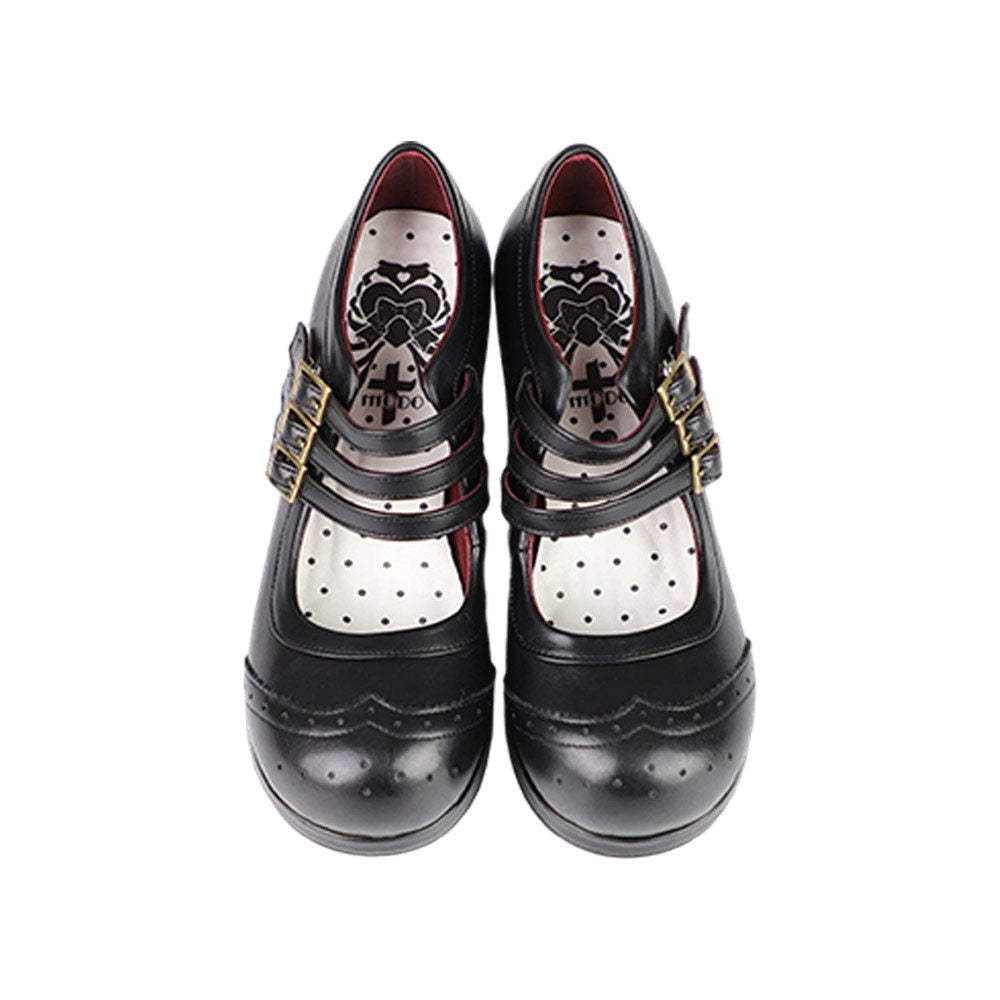 【受注予約~5/11】Triple-Button Brogues パンプス【MODO】