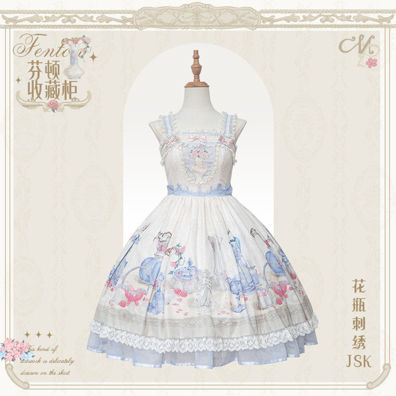 【受注予約~4/29】Fenton Curio Cabinet ワンピース・ジャンパースカート・エプロン【花与珍珠匣】