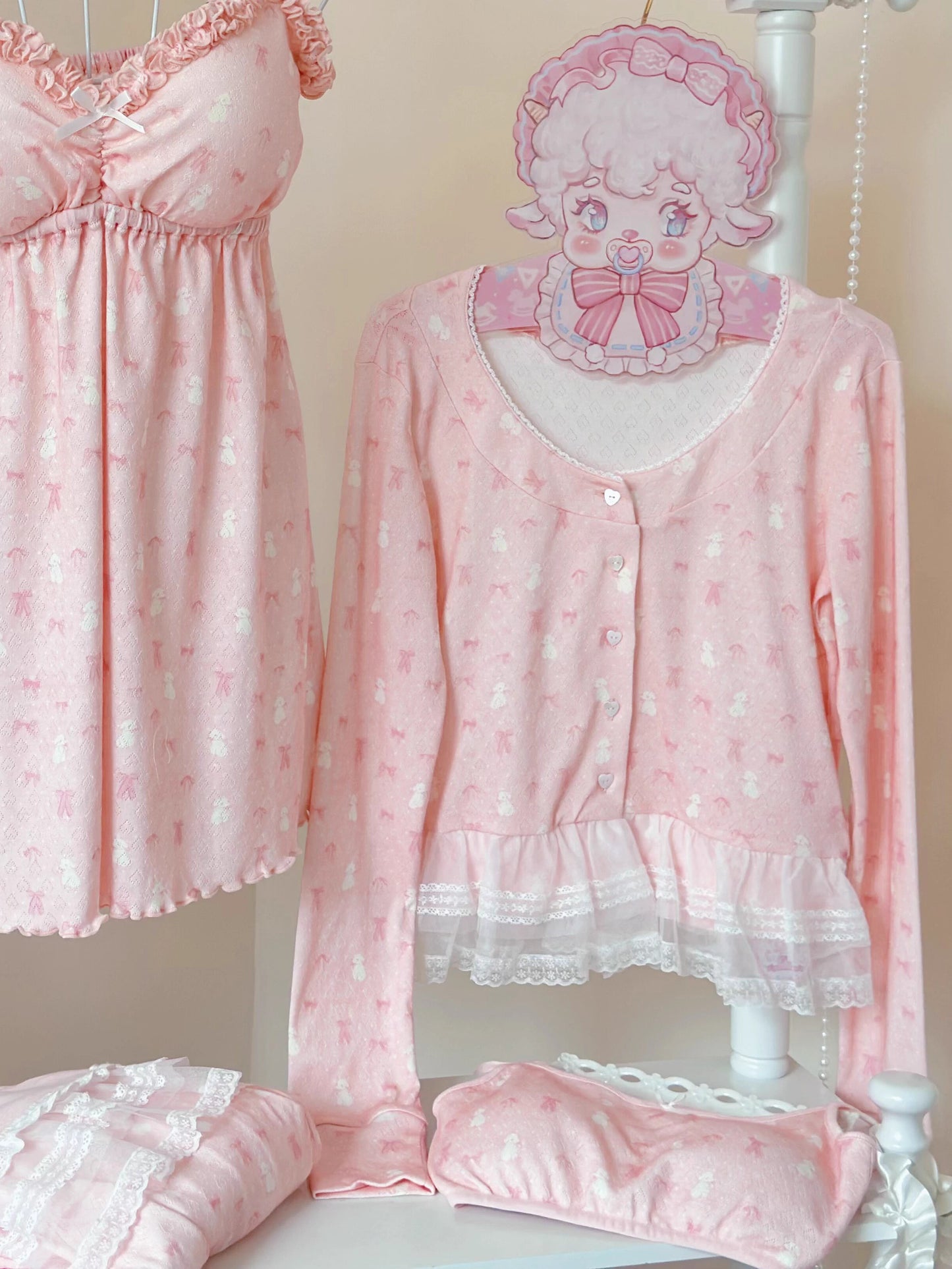 リボンナイトウェア【Sheep Puff】