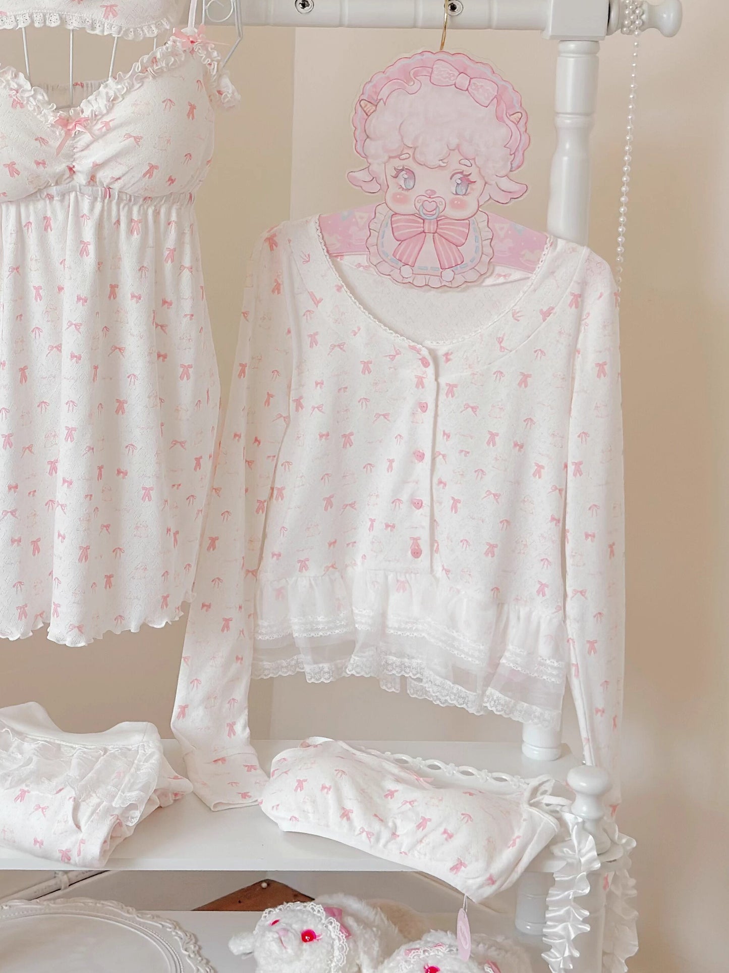 リボンナイトウェア【Sheep Puff】