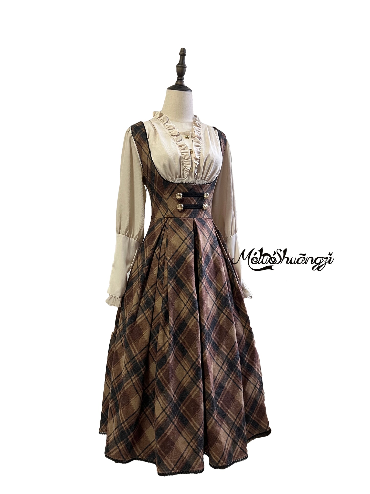 【受注予約~9/10】夕暮れの図書室 ジャンパースカート【摩罗双子】