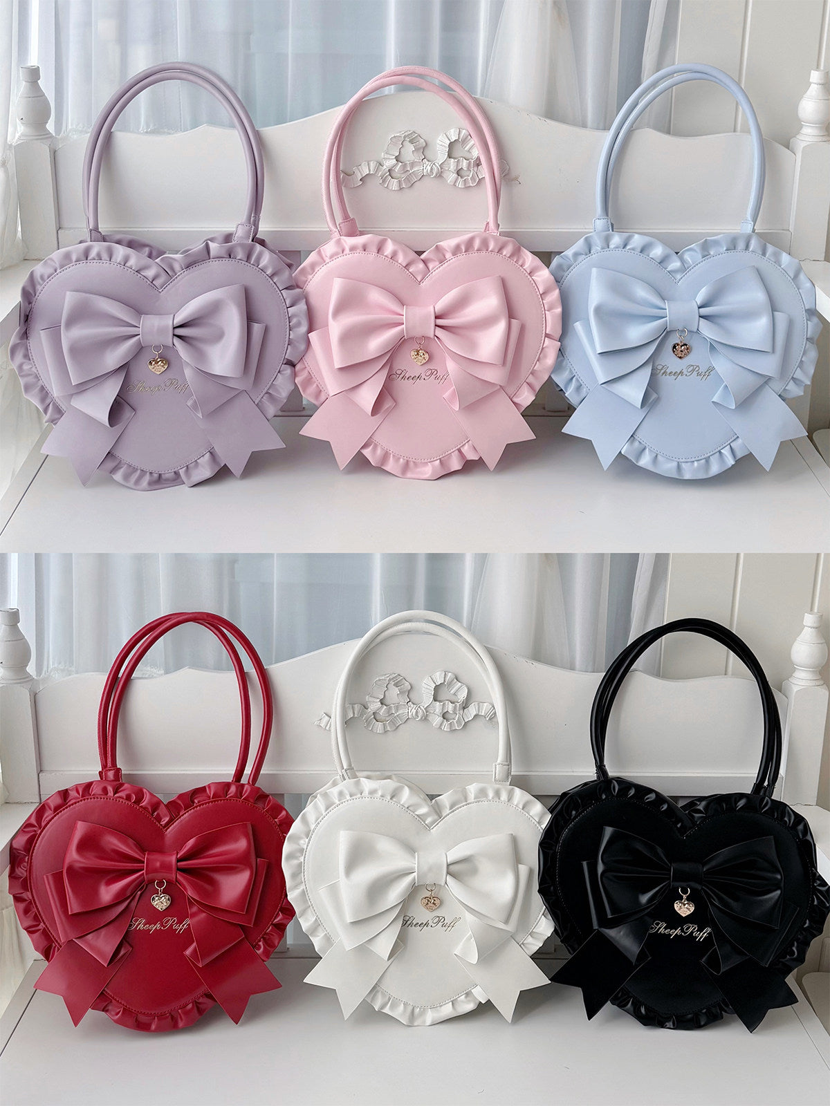Lovely Ribbon ハートバッグ【Sheep Puff】 – Epetice