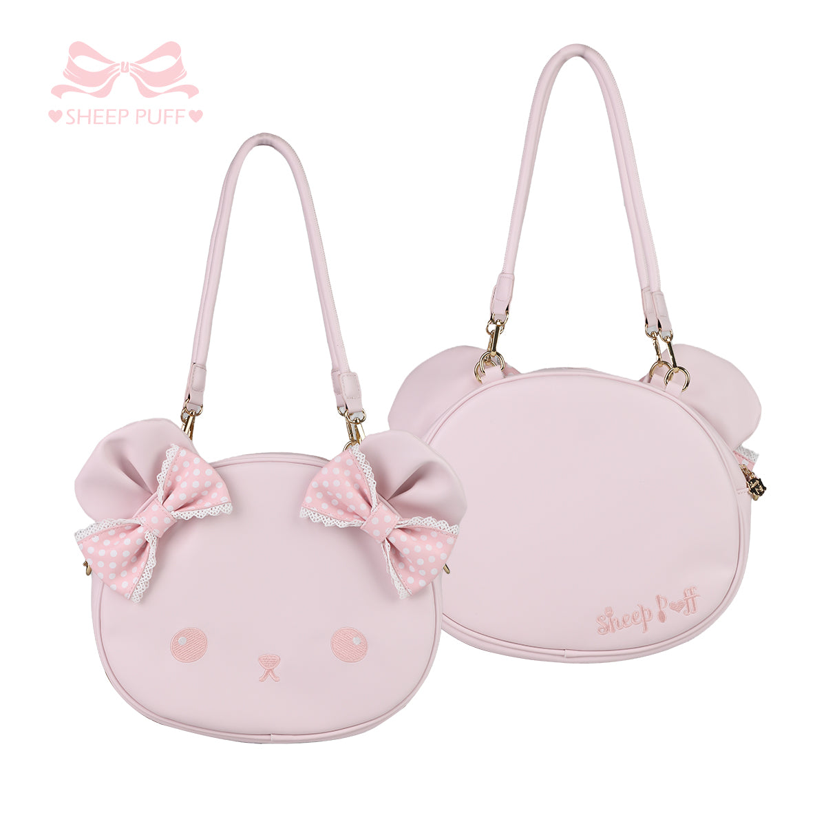 【受注予約~8/31】リボンくまちゃんバッグ【Sheep Puff】
