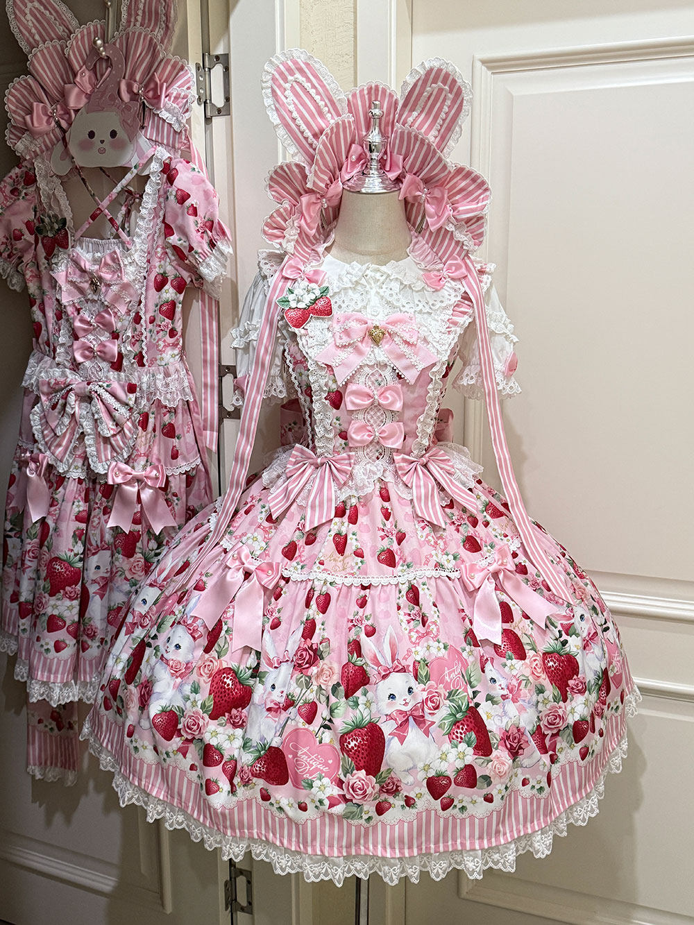 【受注予約~4/29】Strawberry Rabbit フルセット【Antique Doll】