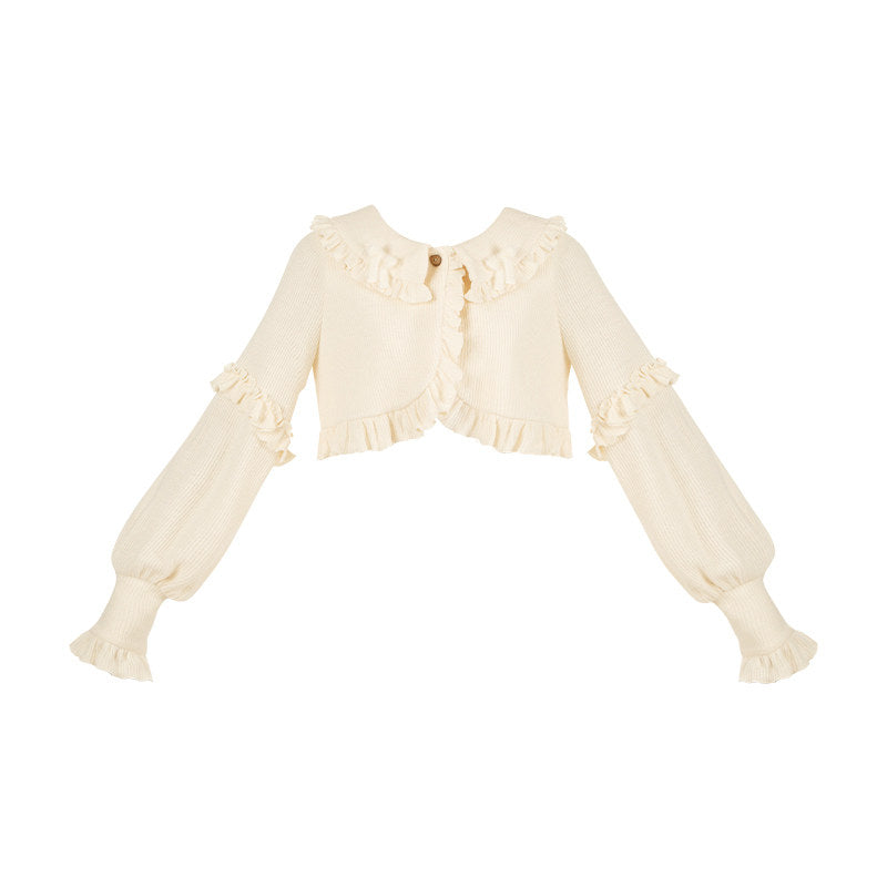 襟付きニットカーディガン【With Puji】