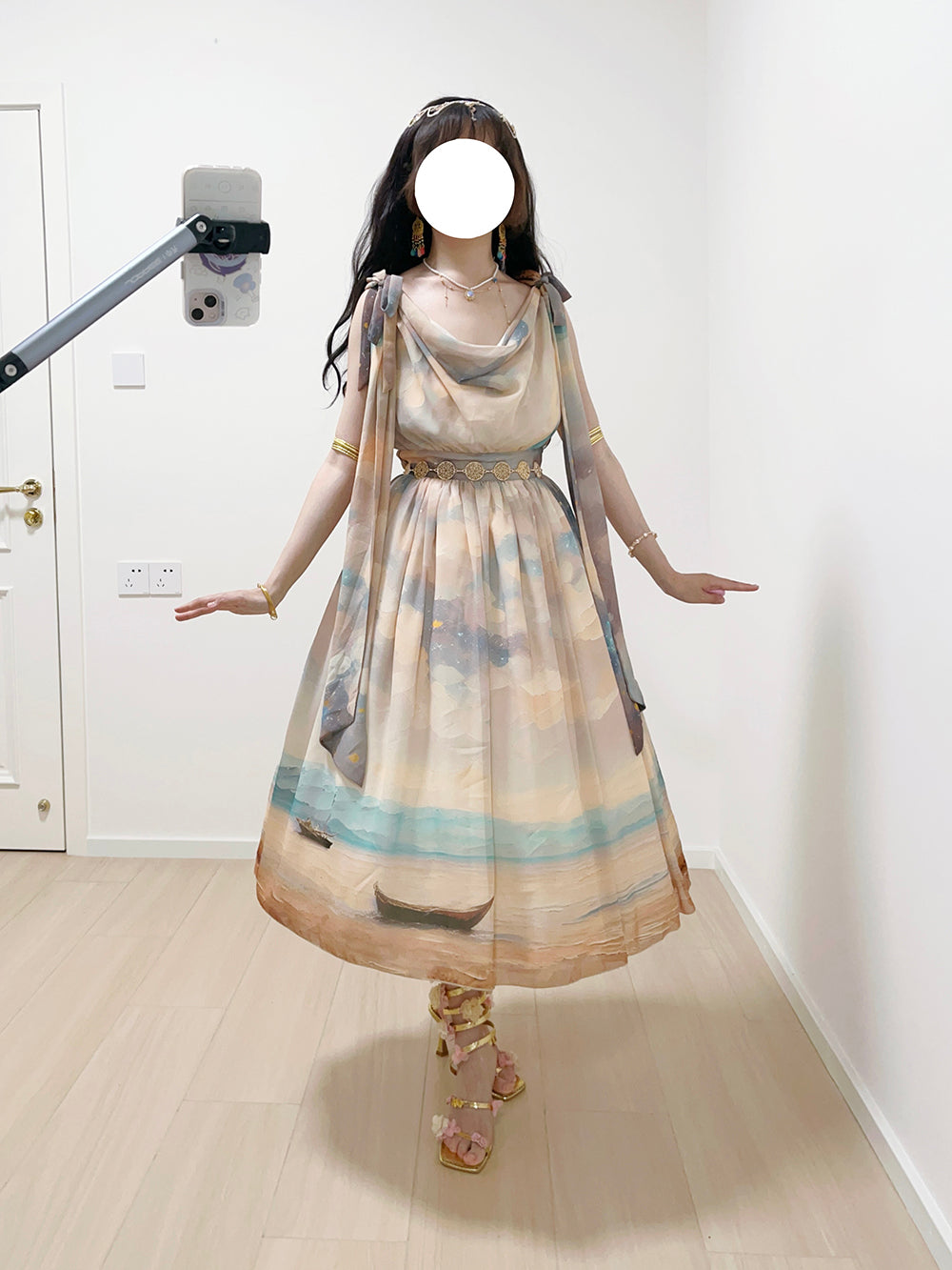 【受注予約~6/9】Oil Painting Collection ジャンパースカートスカート【Miss Cube】