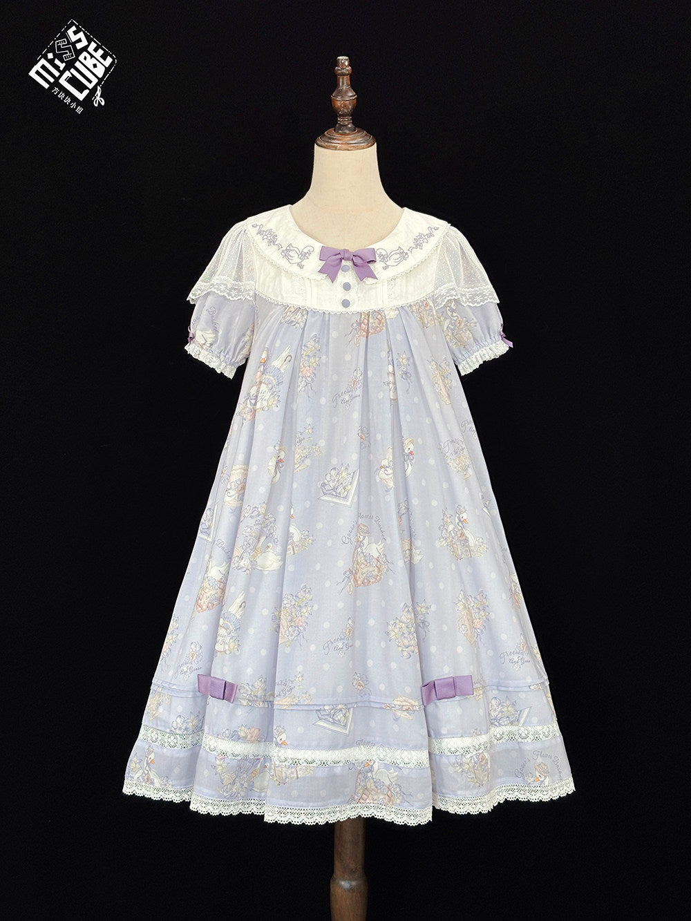 【受注予約~7/23】Little White Goose with Flowers ワンピース(タイプ2)【Miss Cube】
