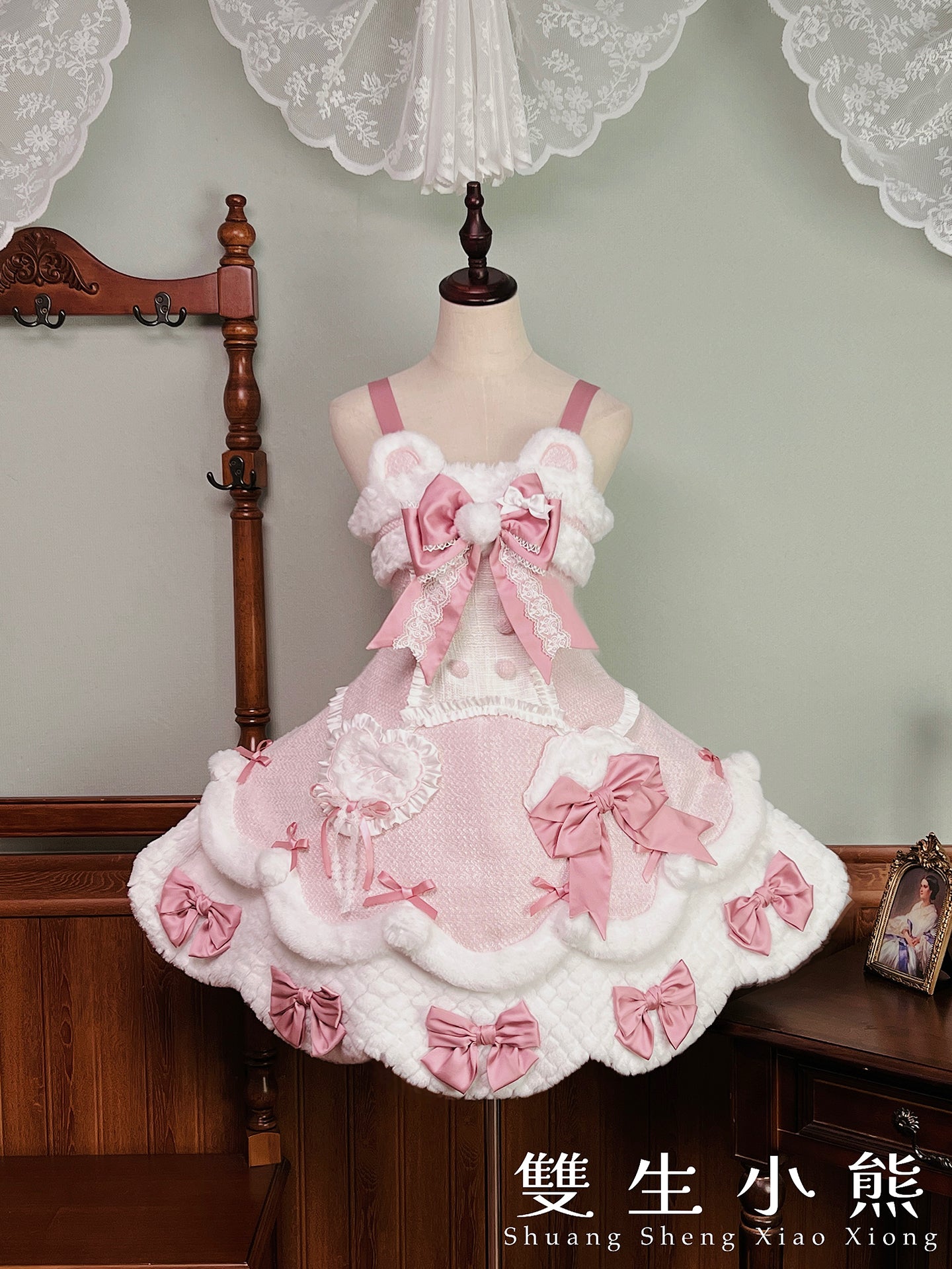 【受注予約~10/23】Frosted Sugar Rabbit ジャンパースカート・サロペット【双生小熊】