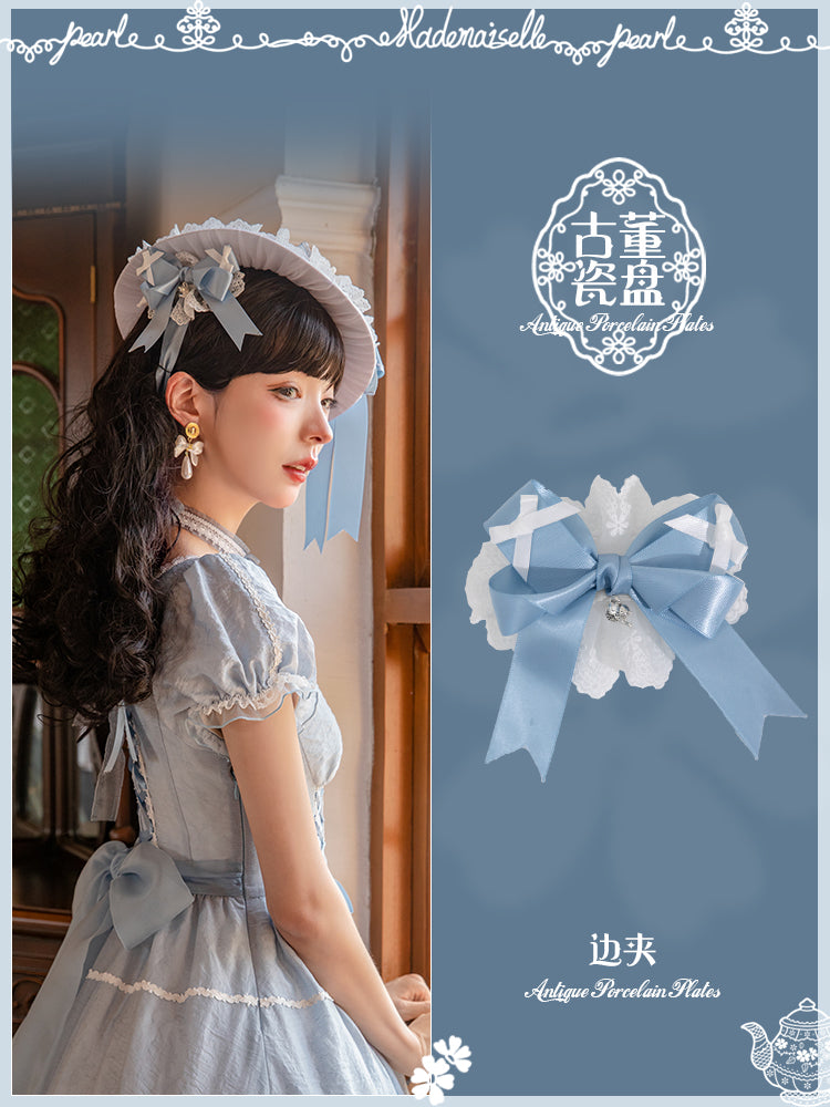 【受注予約~7/8】Antique Porcelain アクセサリー【花与珍珠匣】