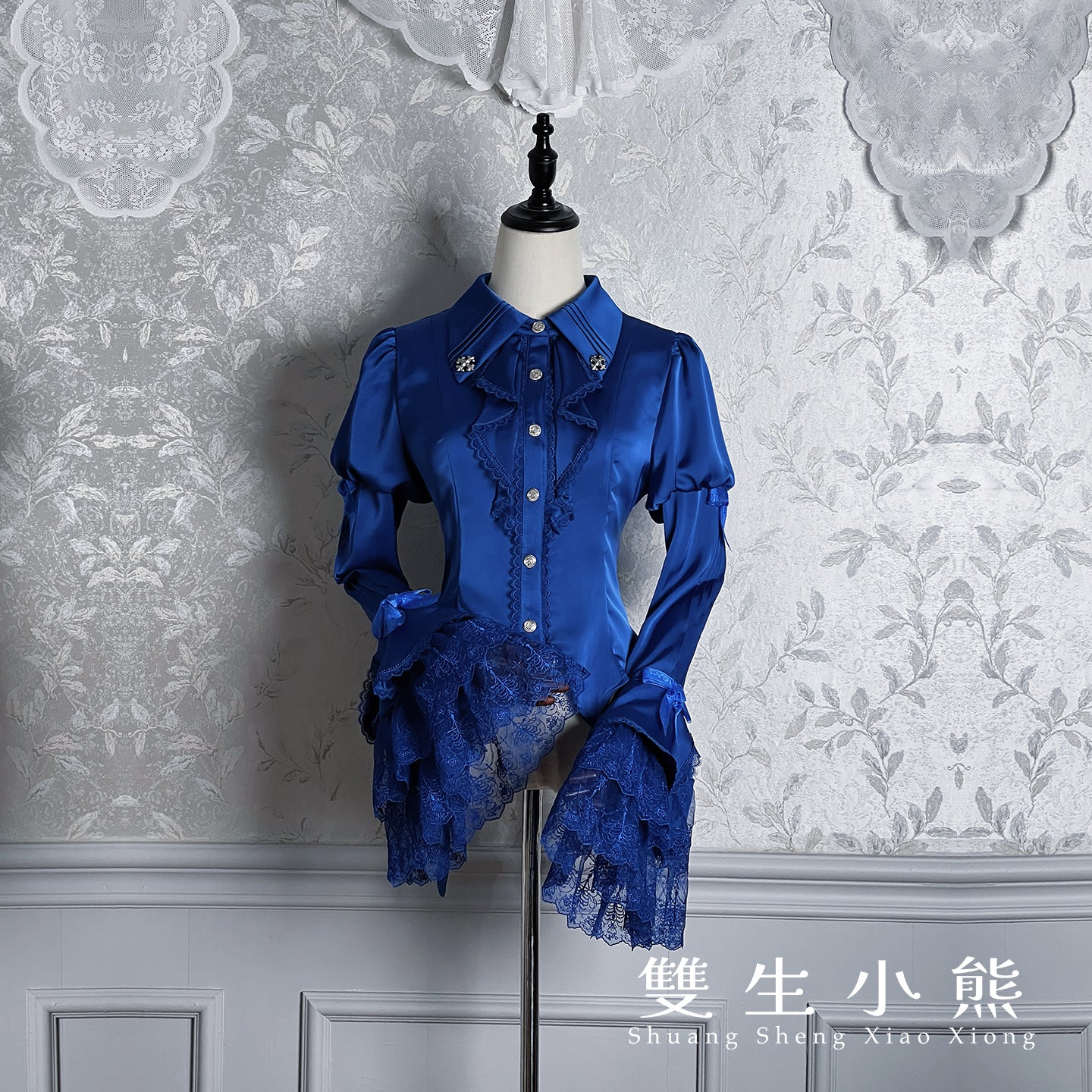 【受注予約~12/8】Black Mist Feast ブラウス・ケープ【双生小熊】