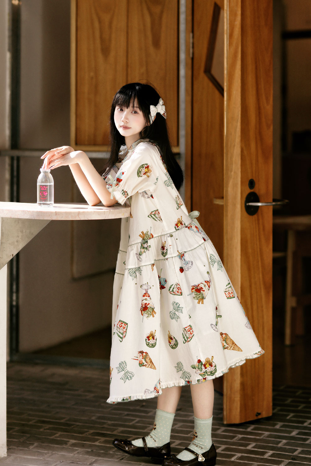 【受注予約~4/30】Ice Cream ワンピース【Maple Sugar】