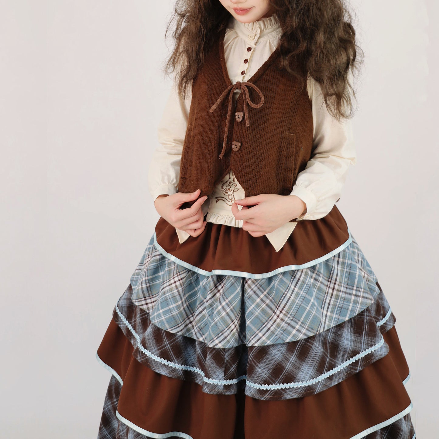 Bear Mint Chocolate ベスト・スカート【Cyan】