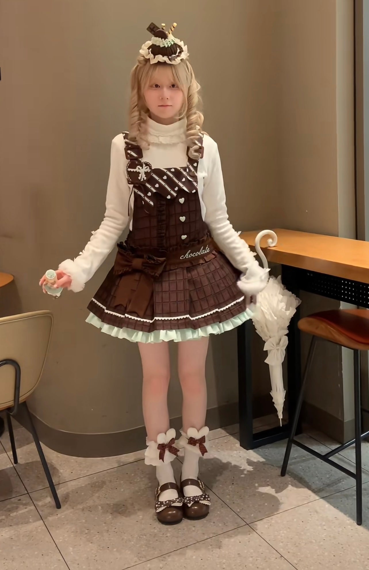 【受注予約~11/27】Chocolate Heart サロペット【少女臆想】